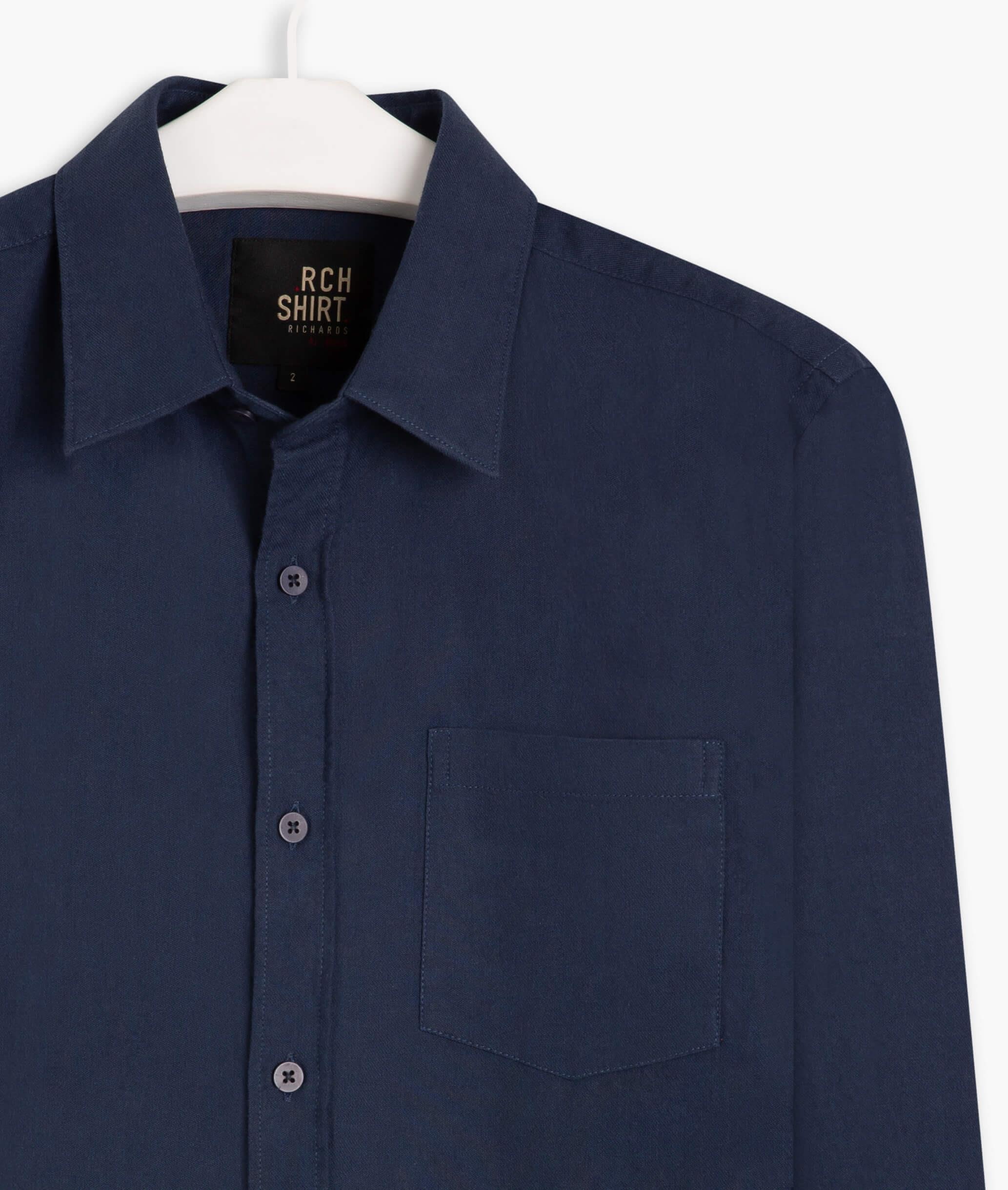 Camisa Flanela Lisa Ml Marinho