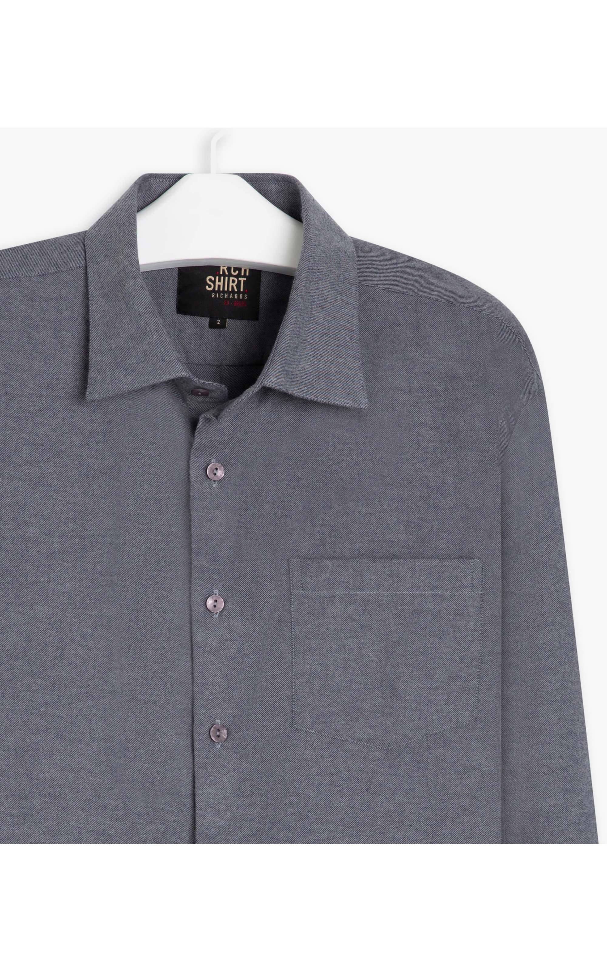 Camisa Flanela Lisa One Ml Chumbo Mescla