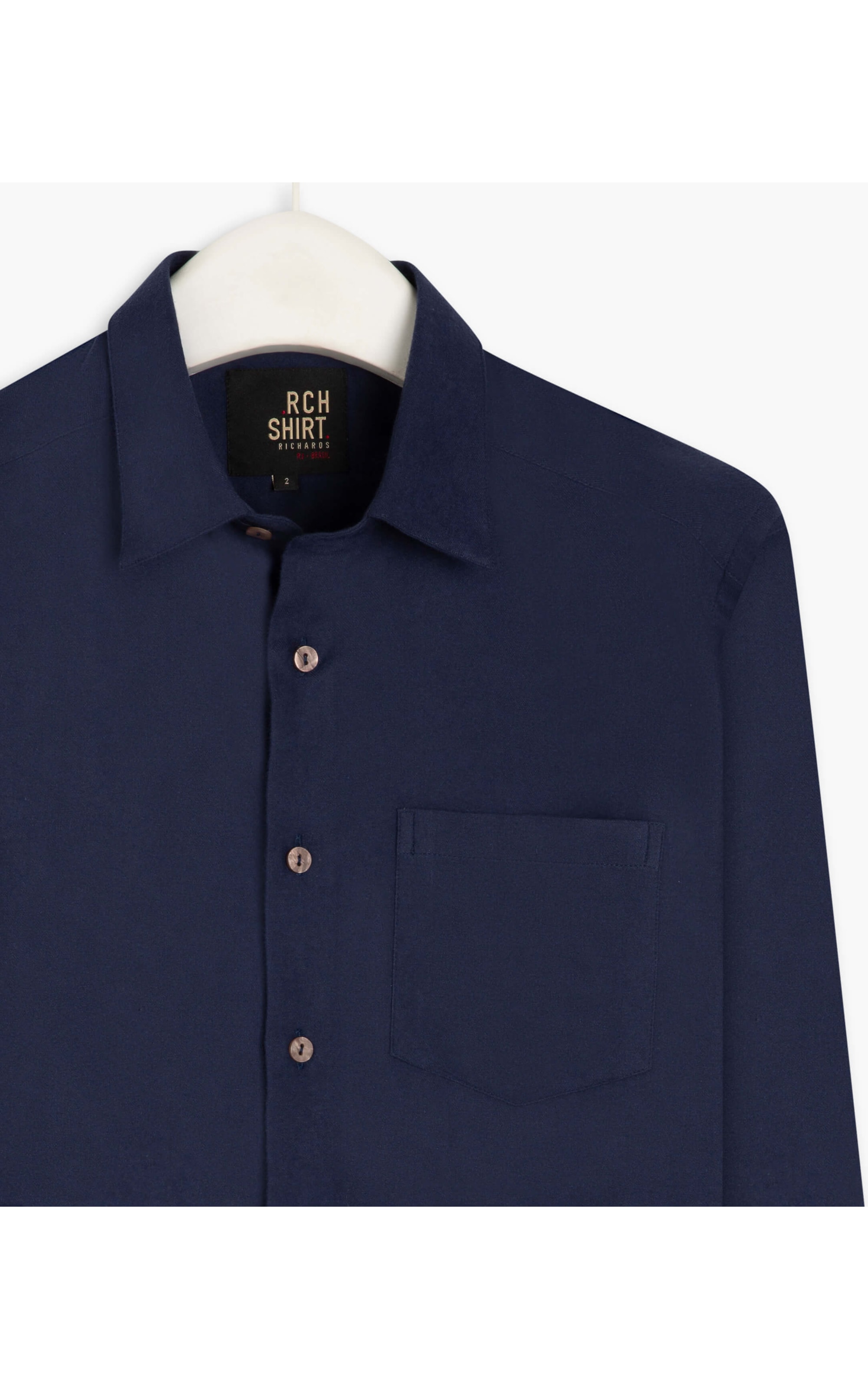 Camisa Flanela Lisa One Ml Dark Navy