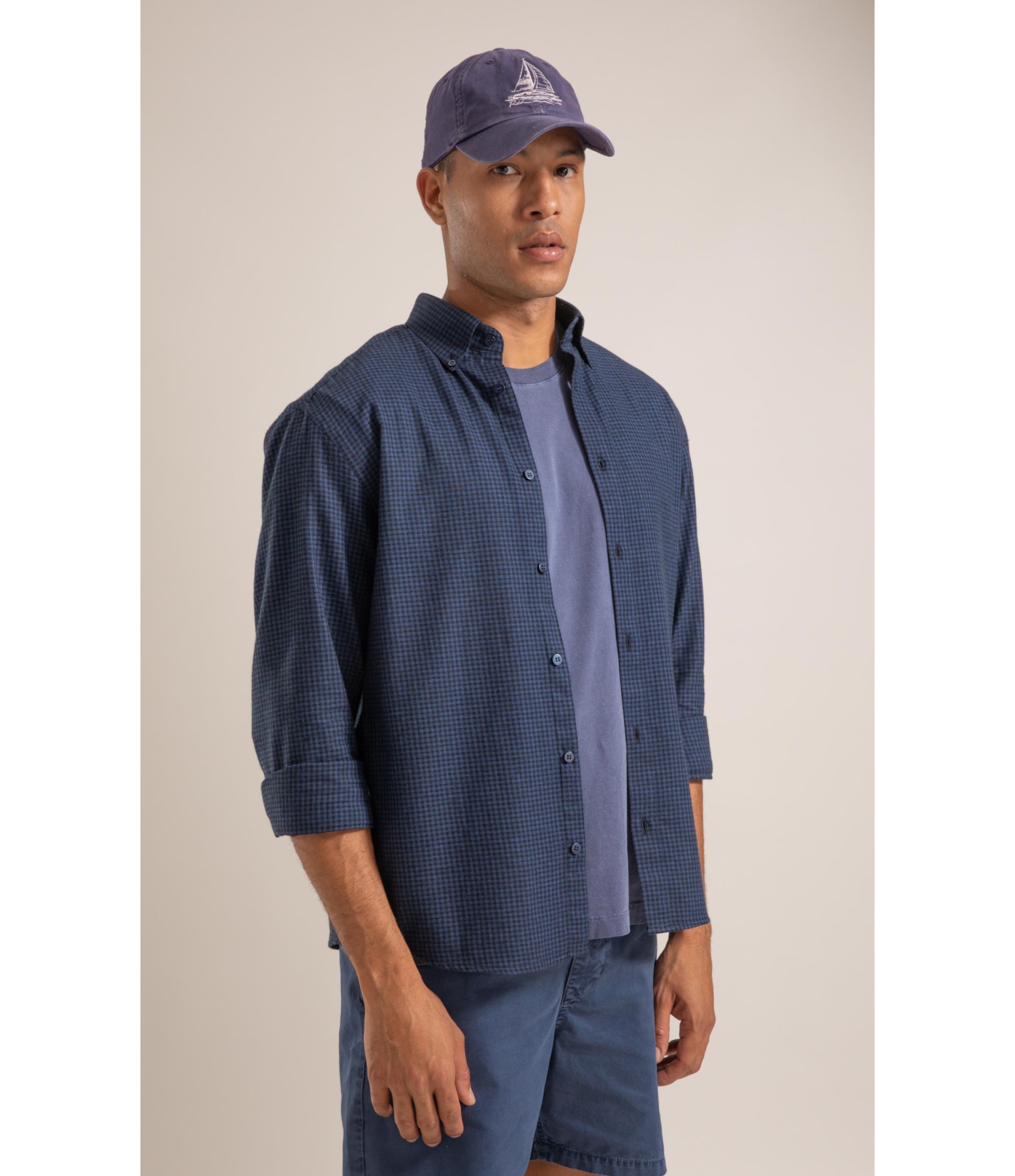 Camisa Flanela  Matheus Ml Azul Jeans