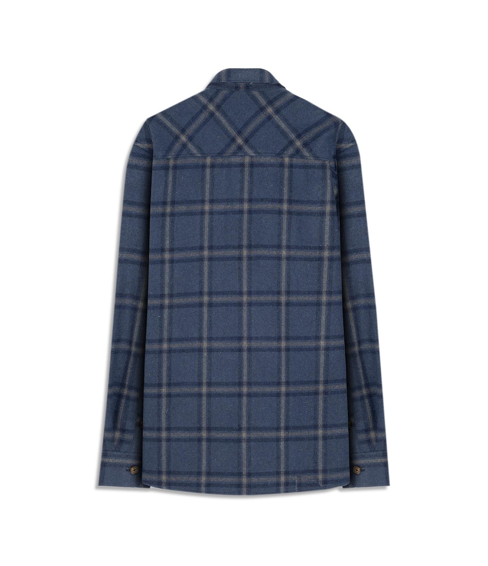 Camisa Flanela Overshirt Ml Marinho