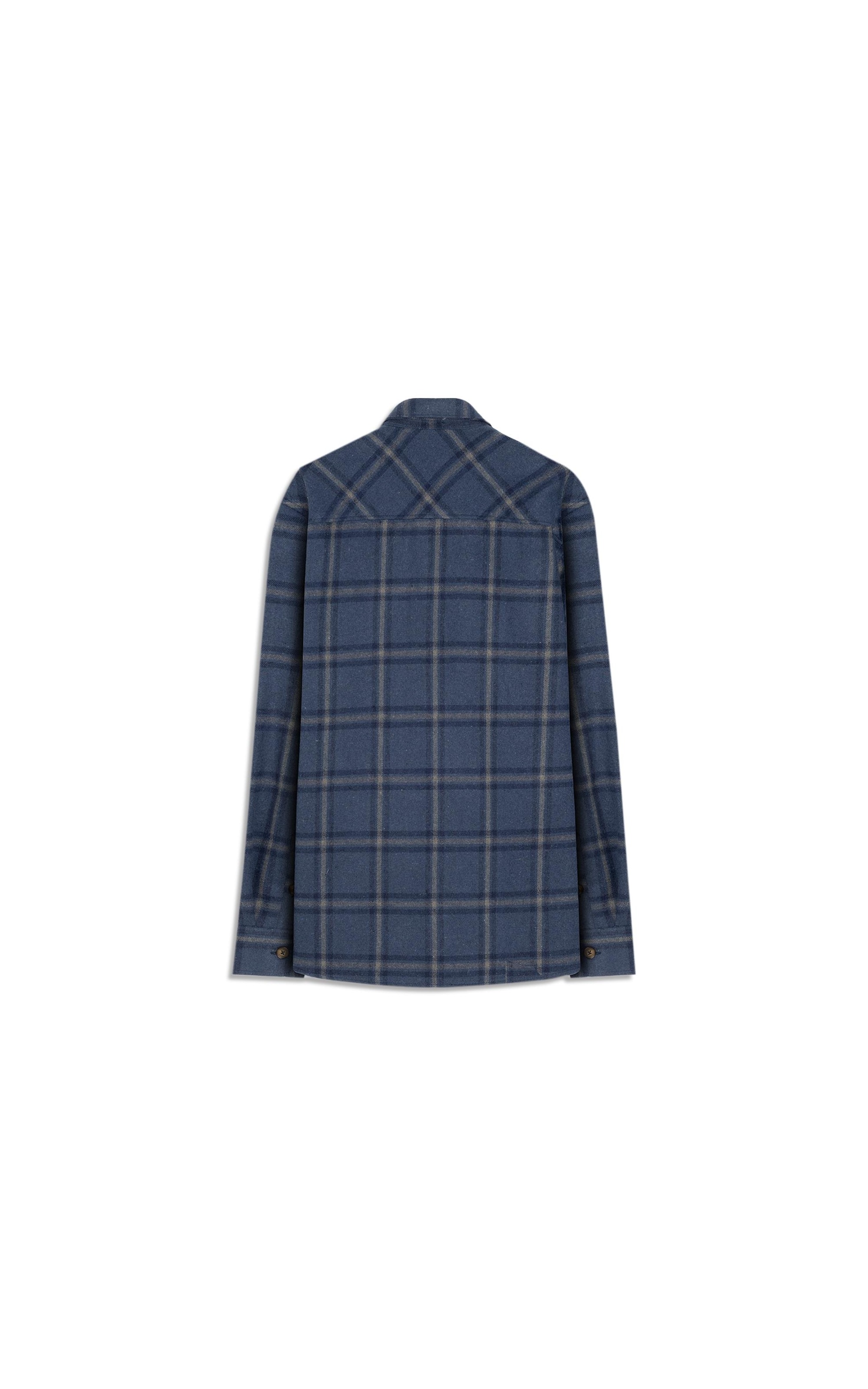 Camisa Flanela Overshirt Ml Marinho