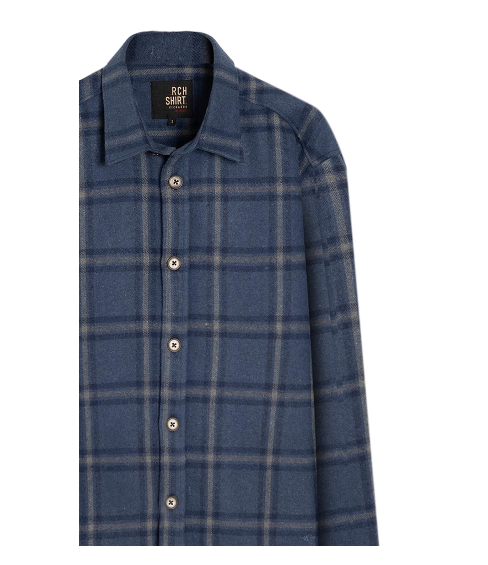 Camisa Flanela Overshirt Ml Marinho