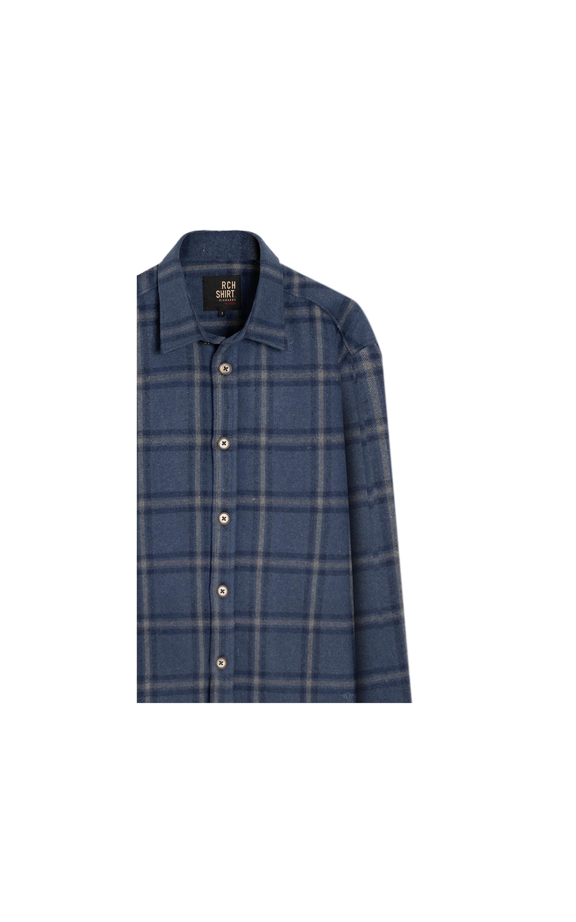 Camisa Flanela Overshirt Ml Marinho