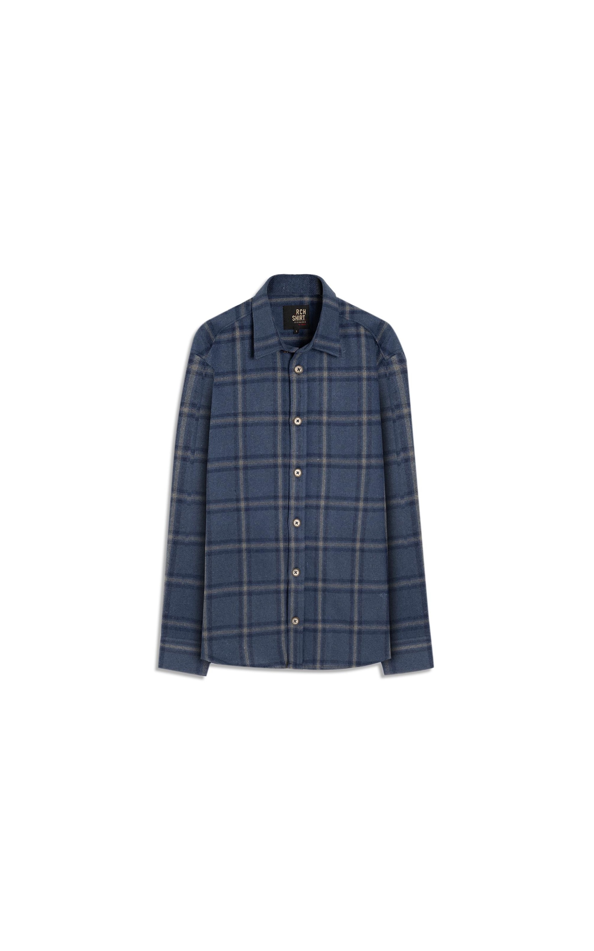 Camisa Flanela Overshirt Ml Marinho