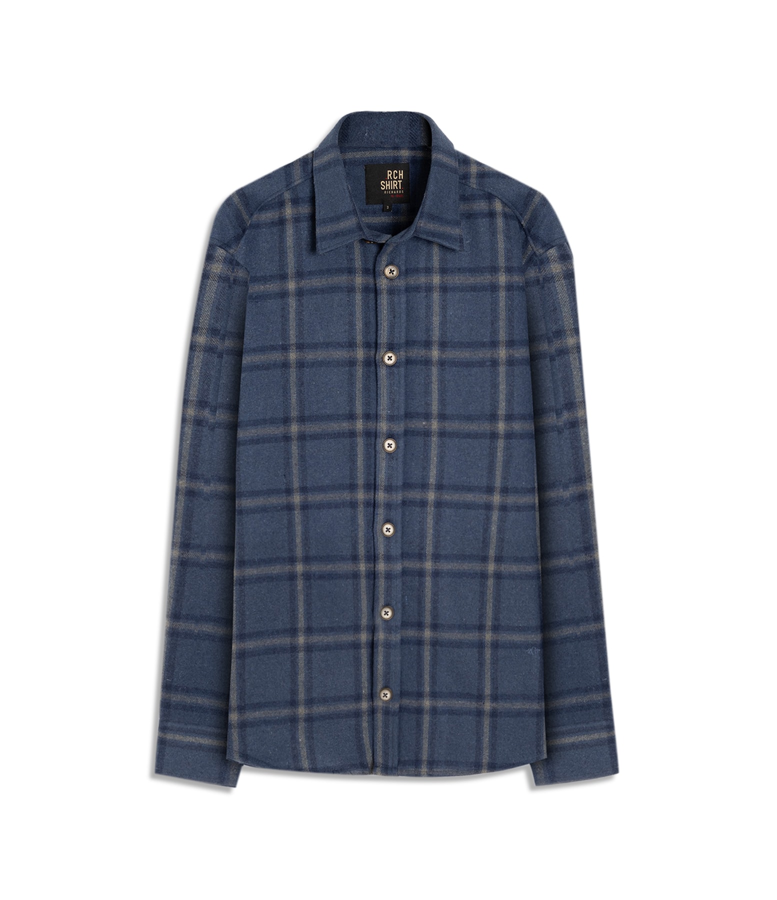 Camisa Flanela Overshirt Ml Marinho