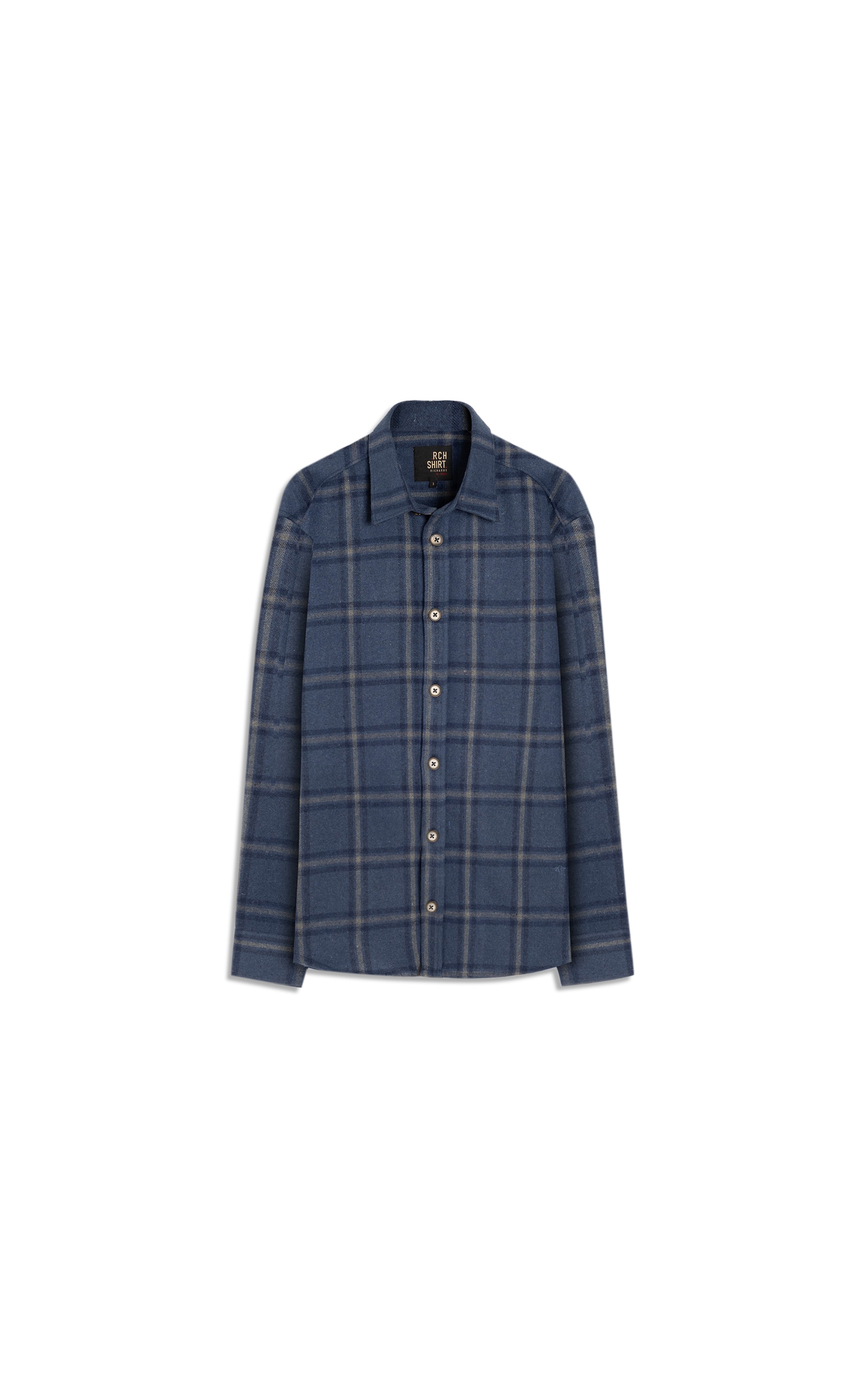 Camisa Flanela Overshirt Ml Marinho