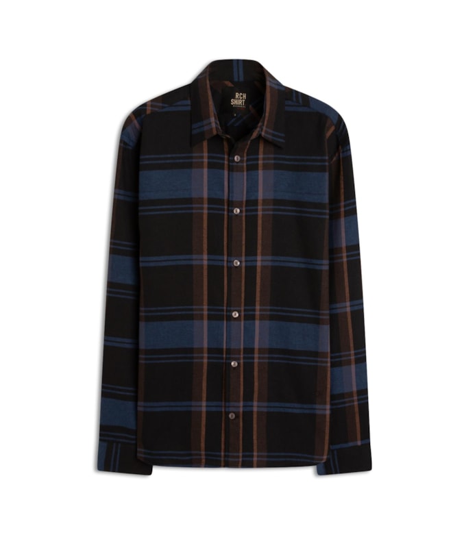 Camisa Flanela Thomas Ml Azul Bic