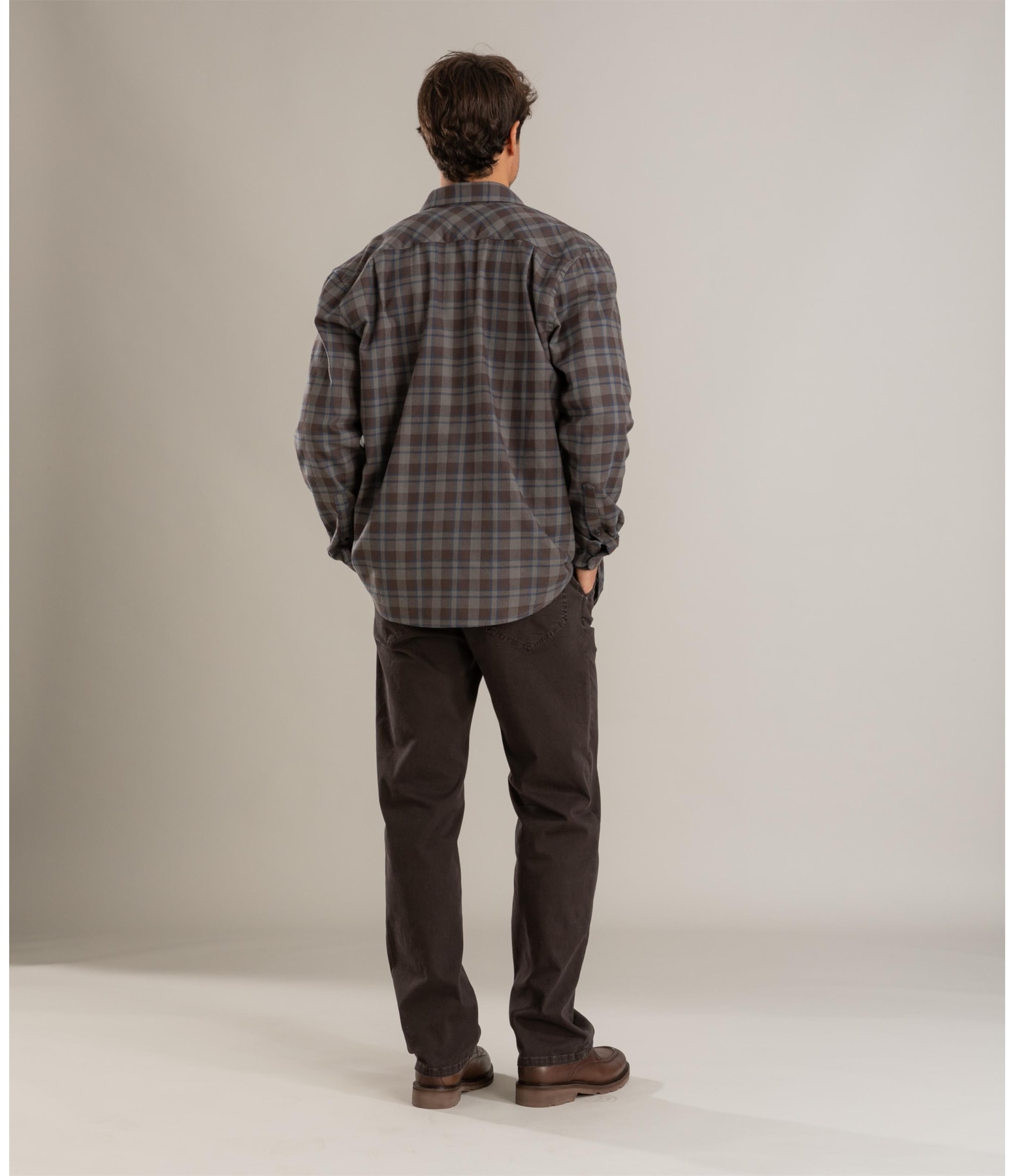 Camisa Flanela Xadrez Bernardo Tabaco