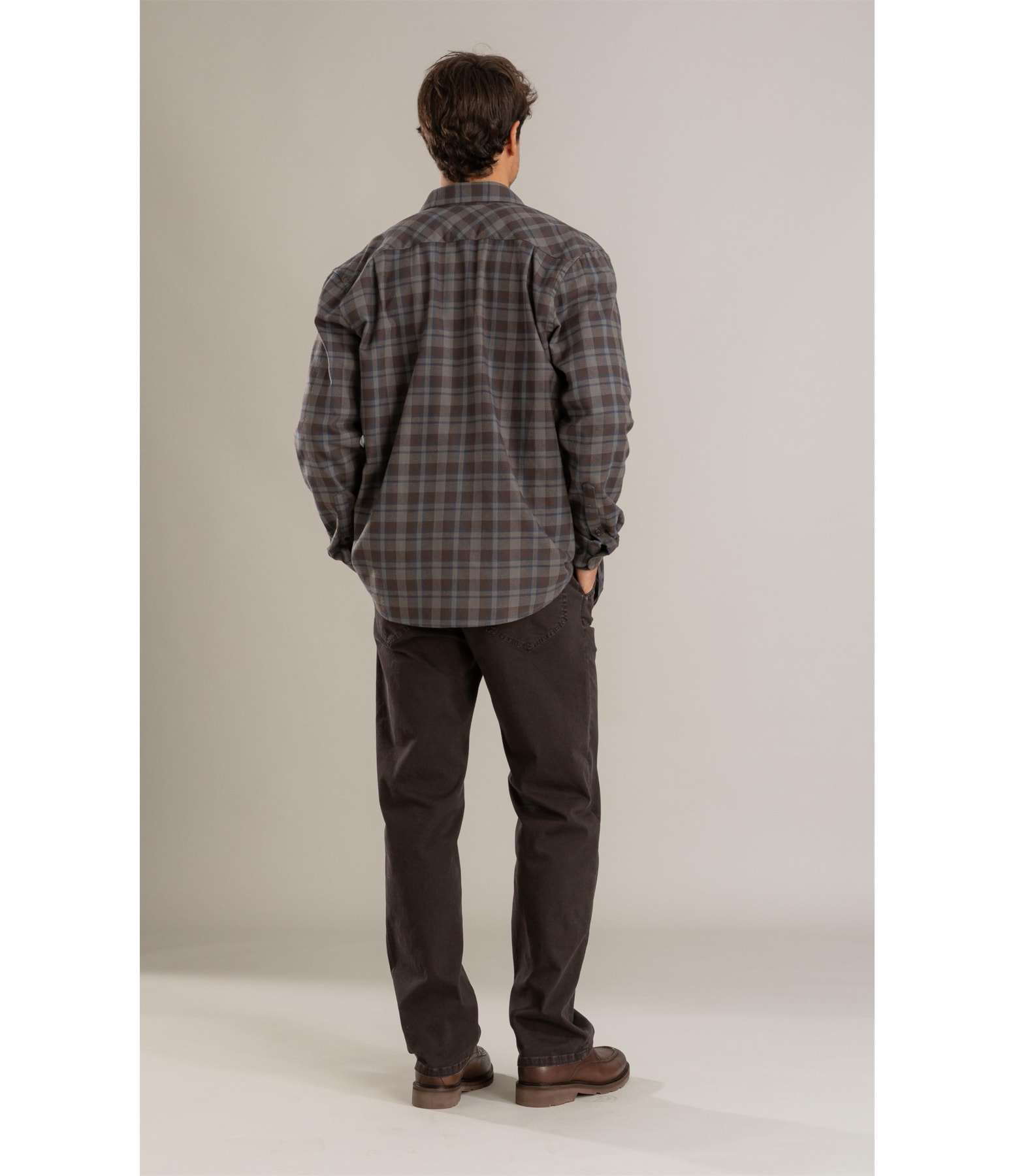 Camisa Flanela Xadrez Bernardo Tabaco