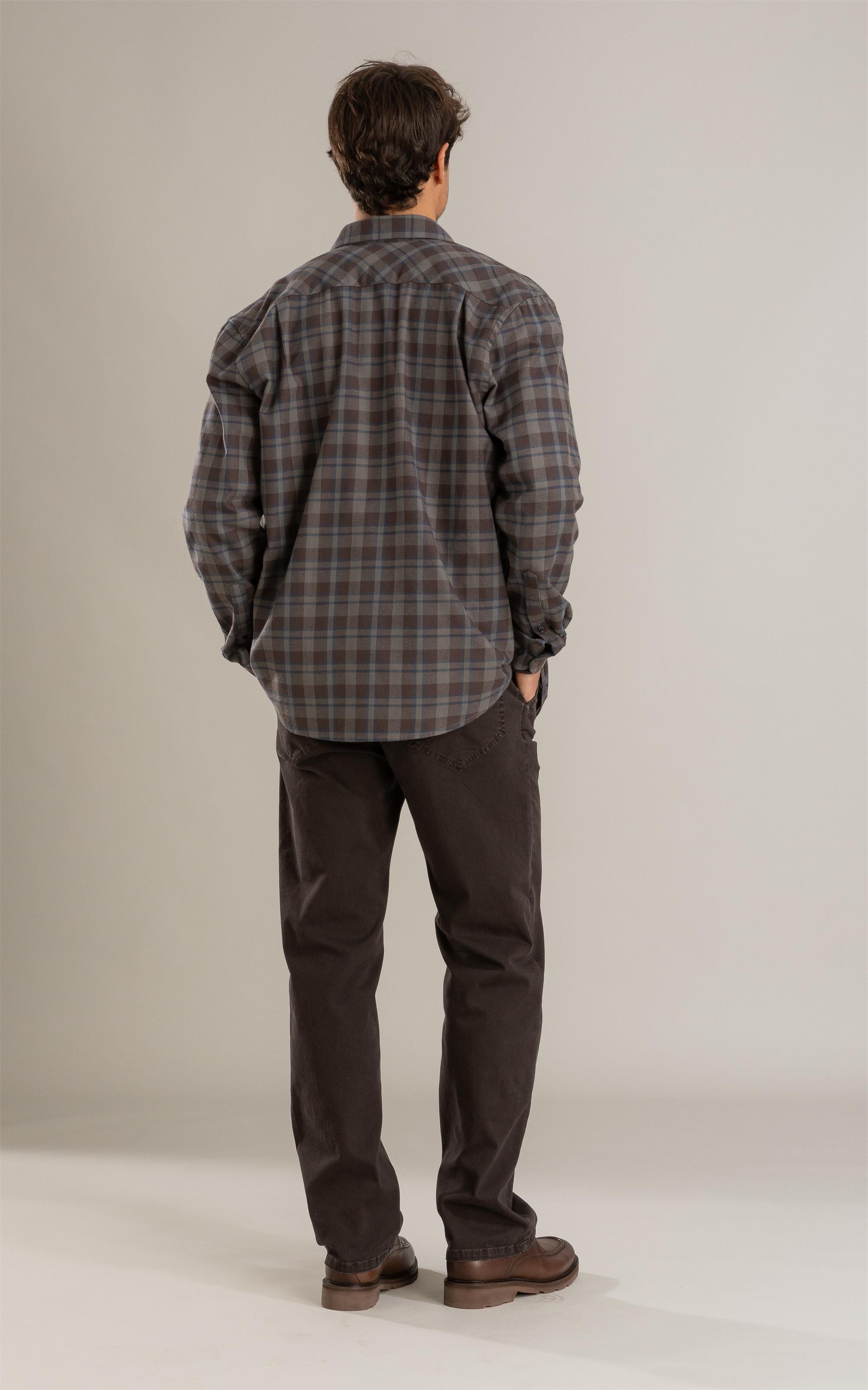 Camisa Flanela Xadrez Bernardo Tabaco