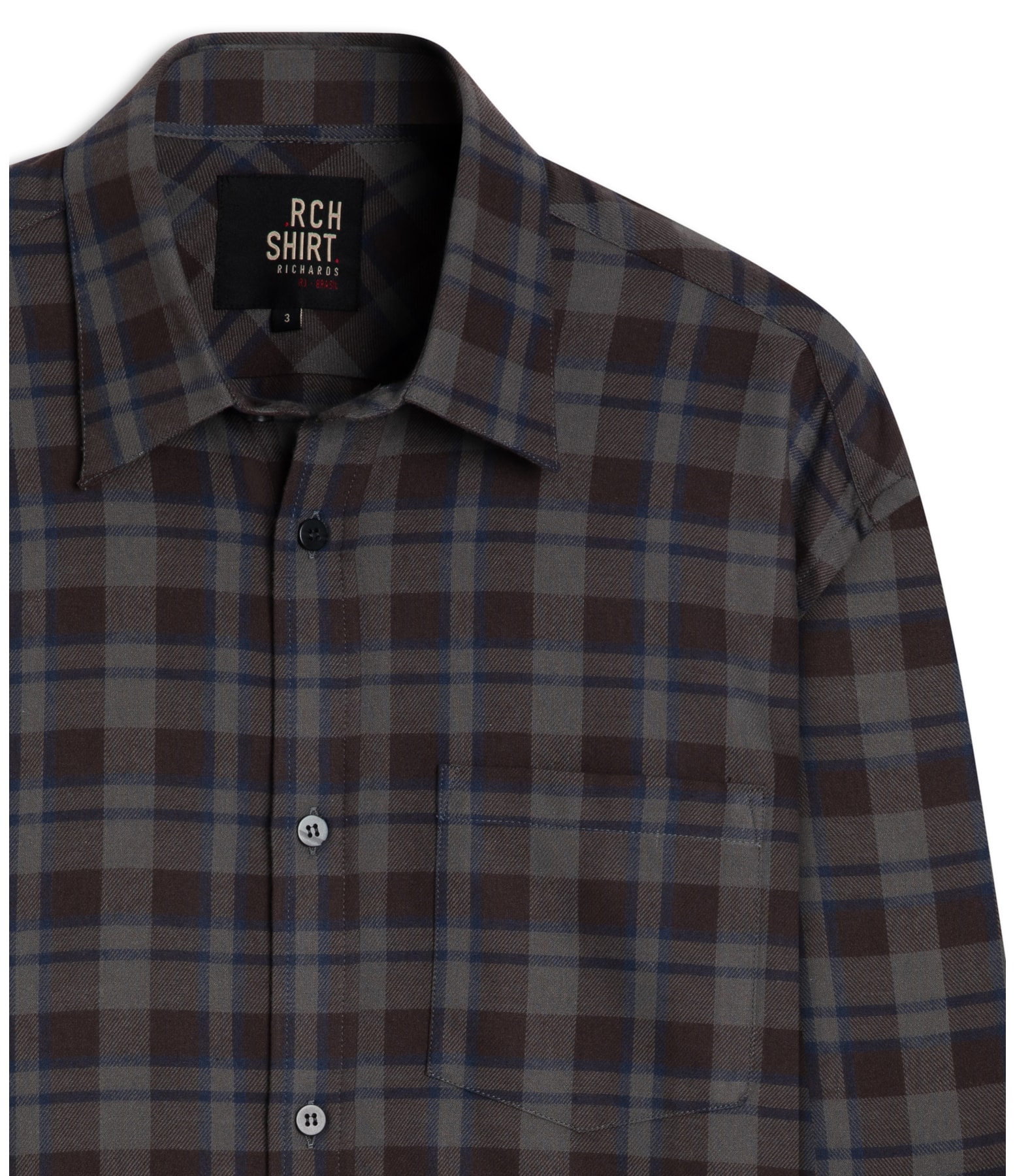 Camisa Flanela Xadrez Bernardo Tabaco