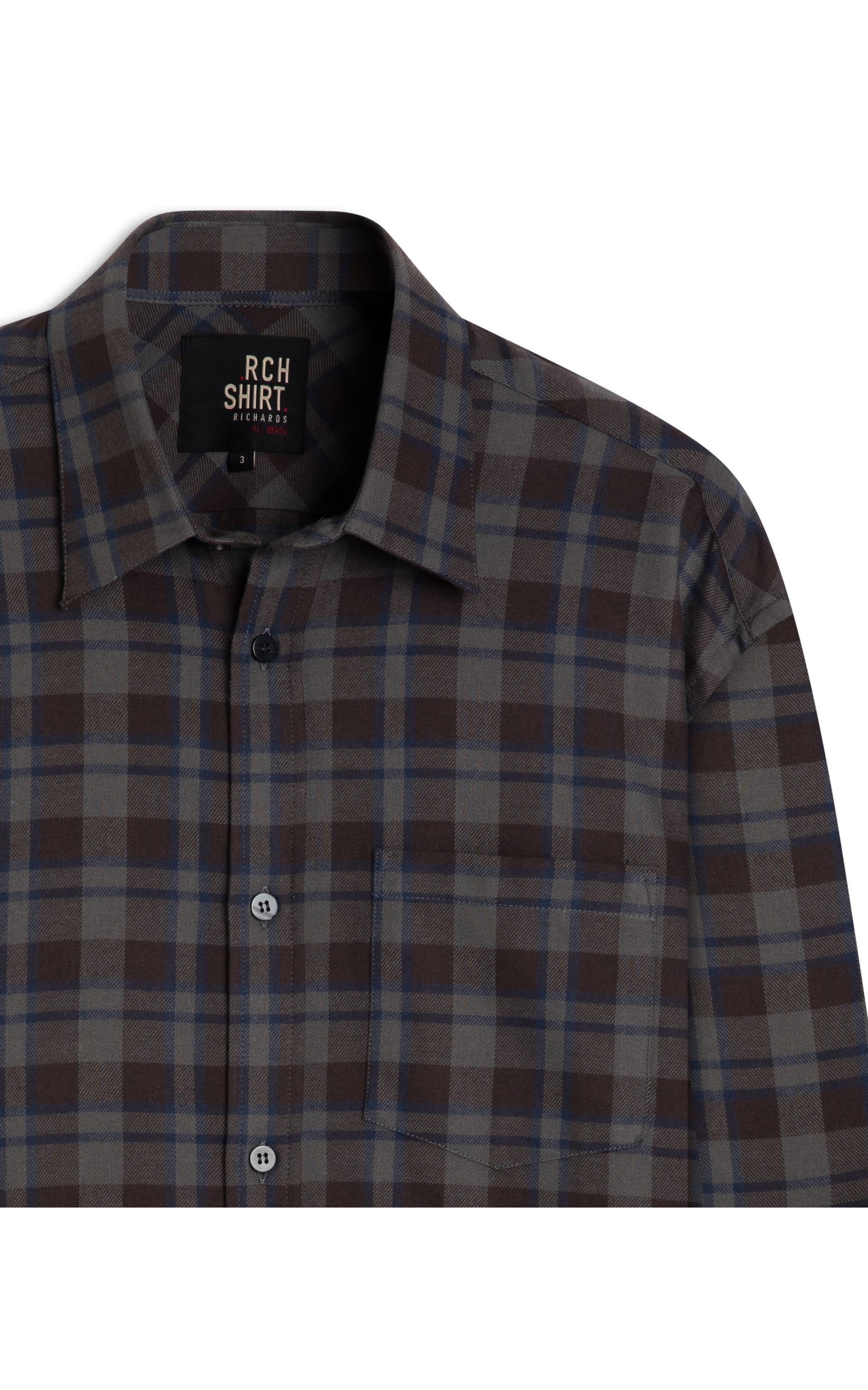 Camisa Flanela Xadrez Bernardo Tabaco