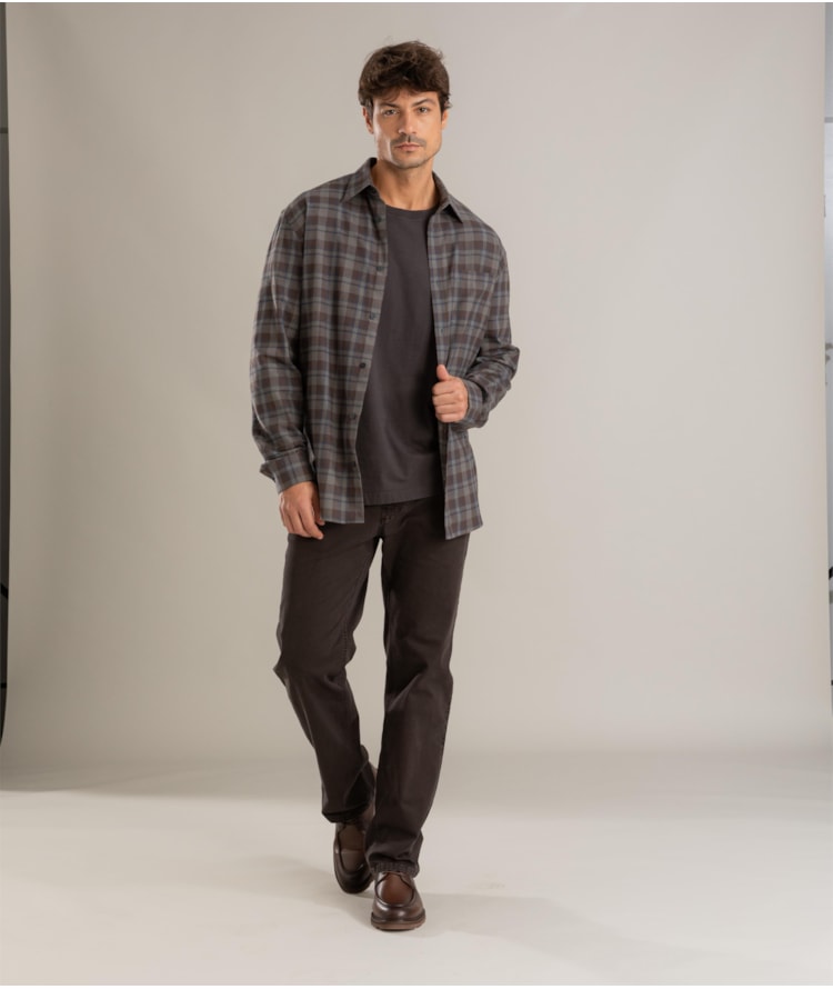 Camisa Flanela Xadrez Bernardo Tabaco