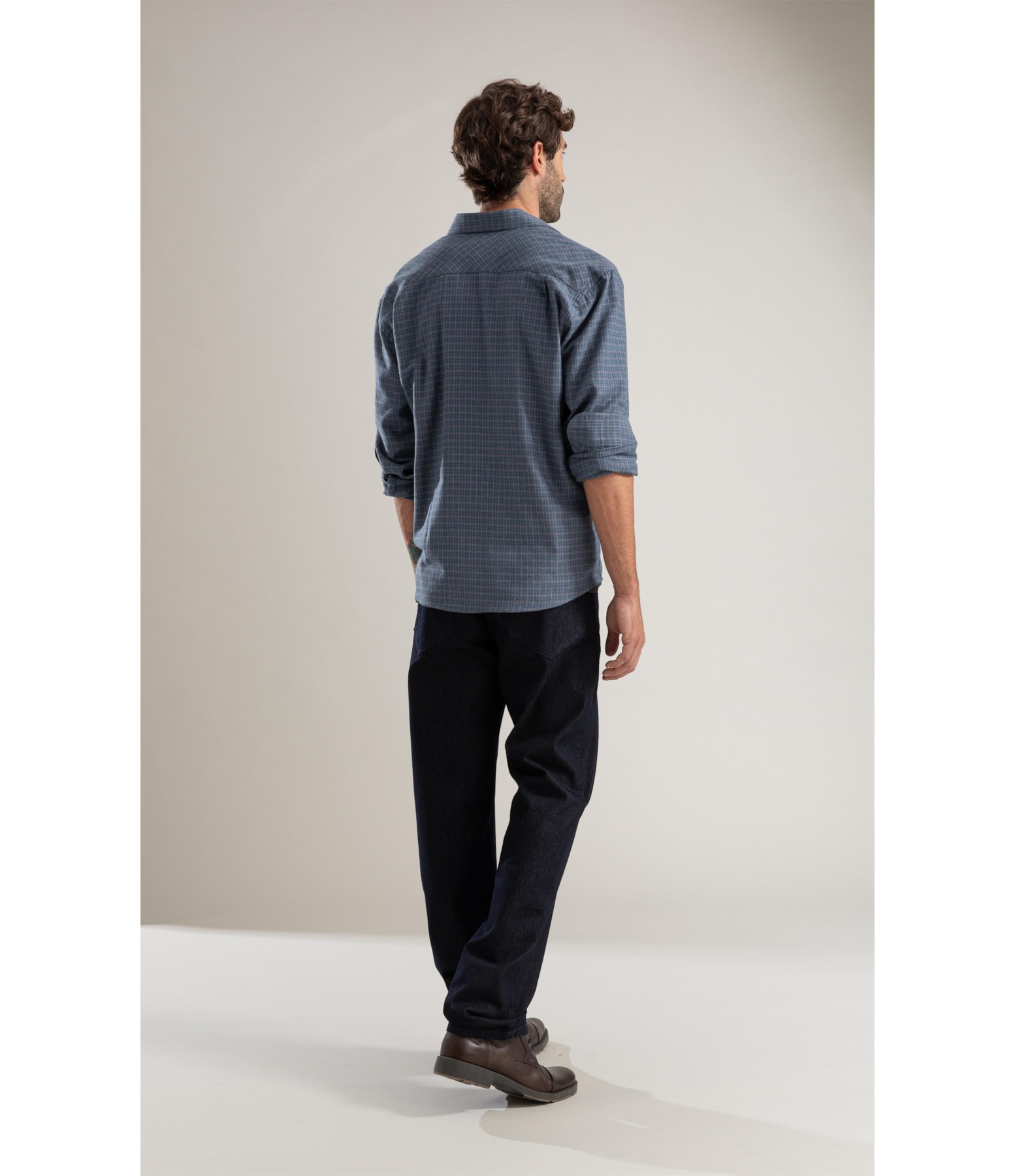 Camisa Flanela Xadrez Daniel Azul Jeans