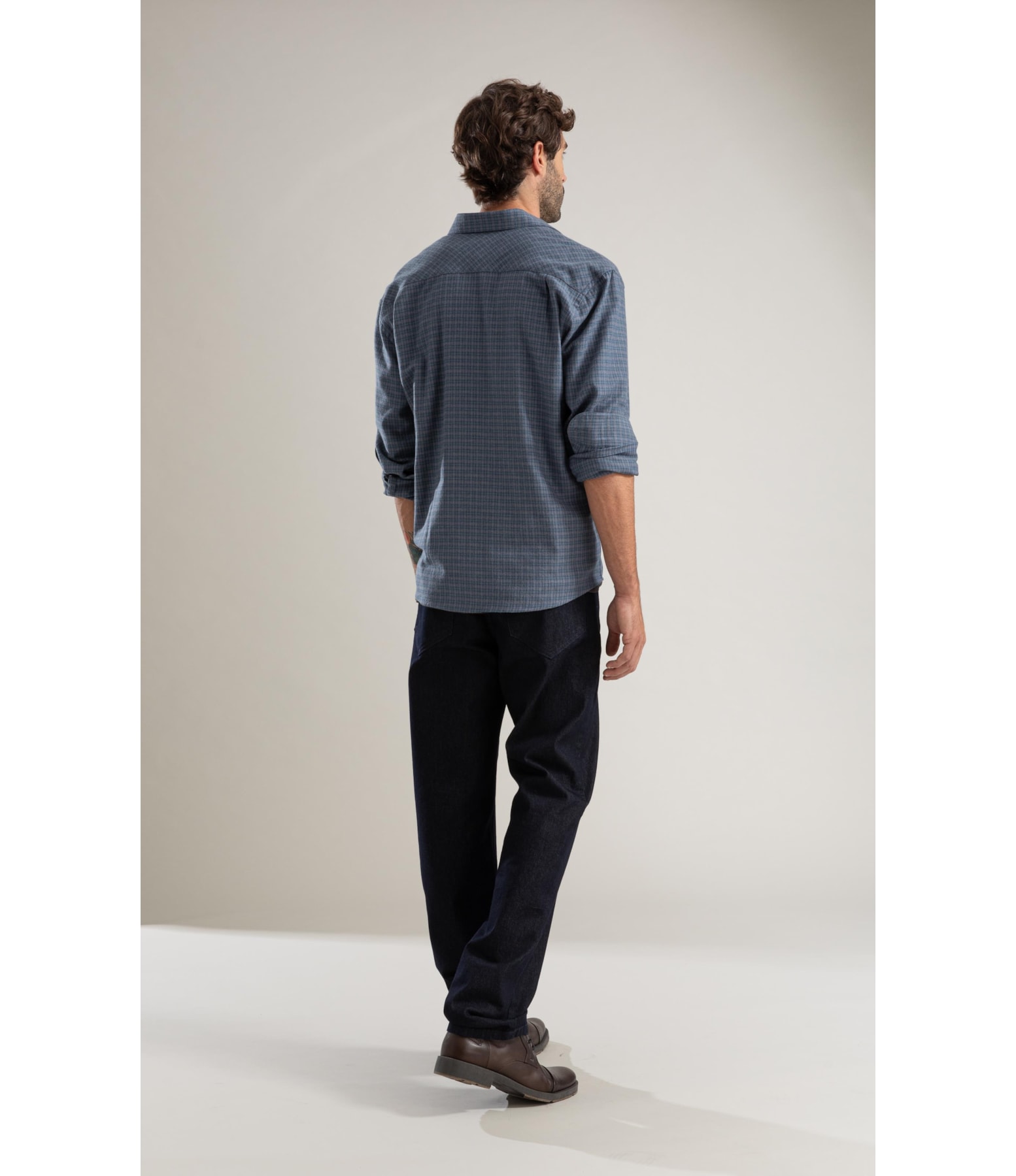 Camisa Flanela Xadrez Daniel Azul Jeans
