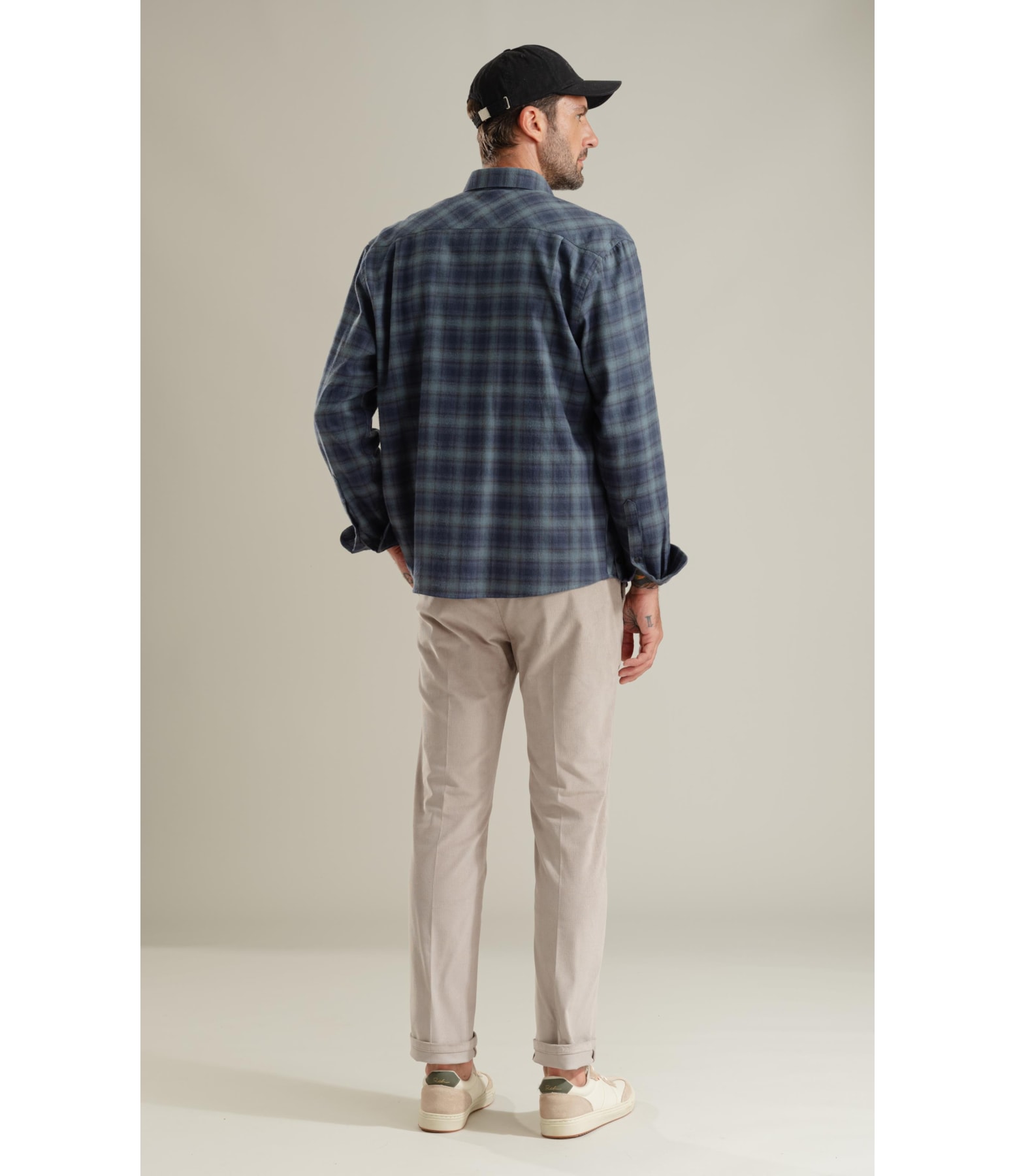 Camisa Flanela Xadrez Diogo Ml Azul Bic