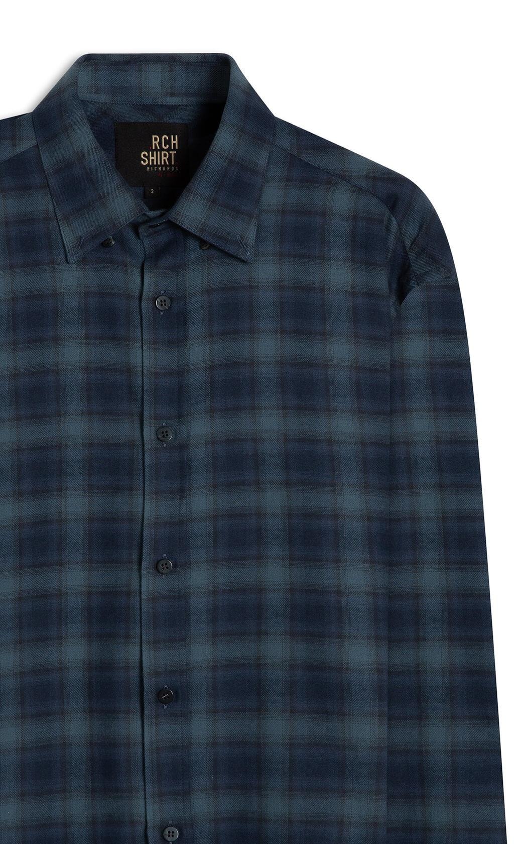 Camisa Flanela Xadrez Diogo Ml Azul Bic