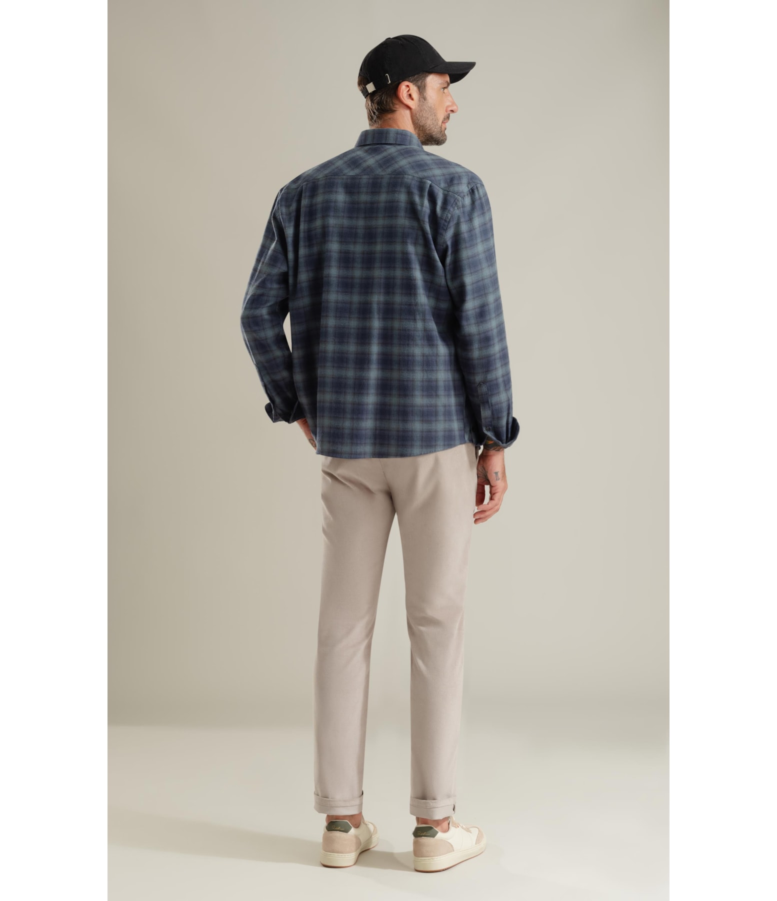 Camisa Flanela Xadrez Diogo Ml Azul Bic