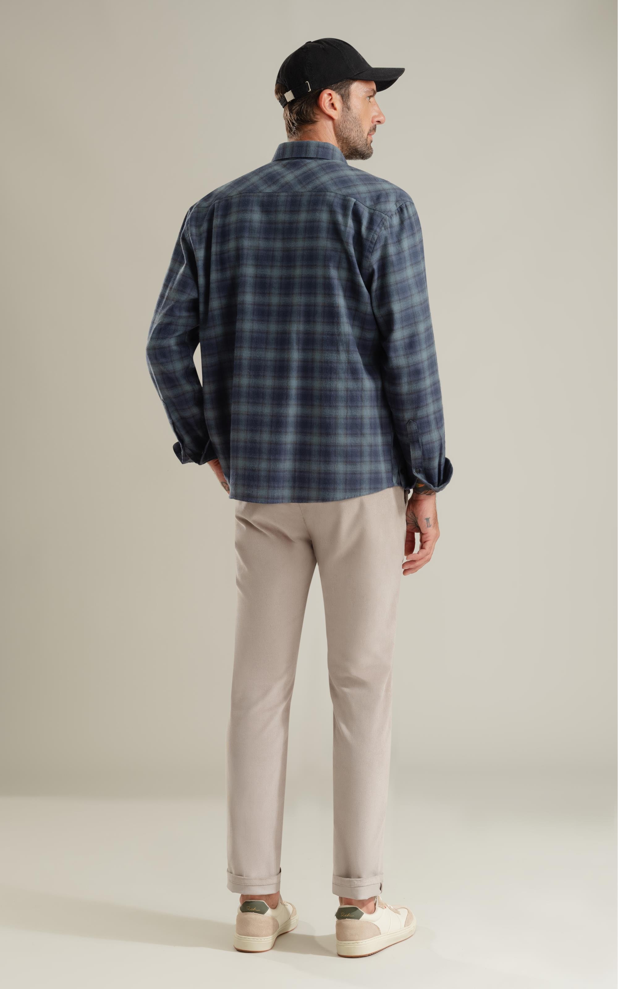 Camisa Flanela Xadrez Diogo Ml Azul Bic