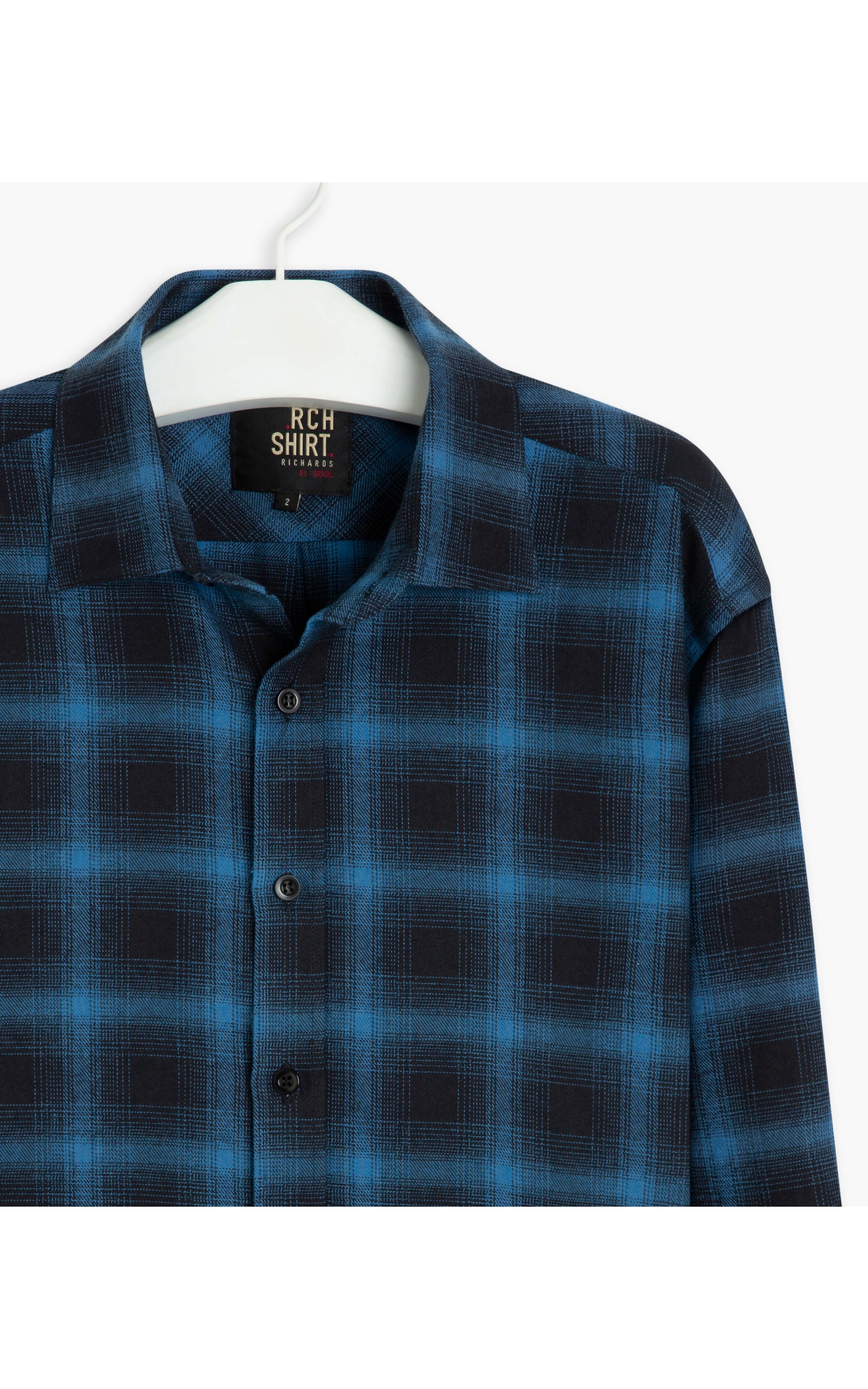 Camisa Flanela Xadrez Mauricio Ml Azul Bic