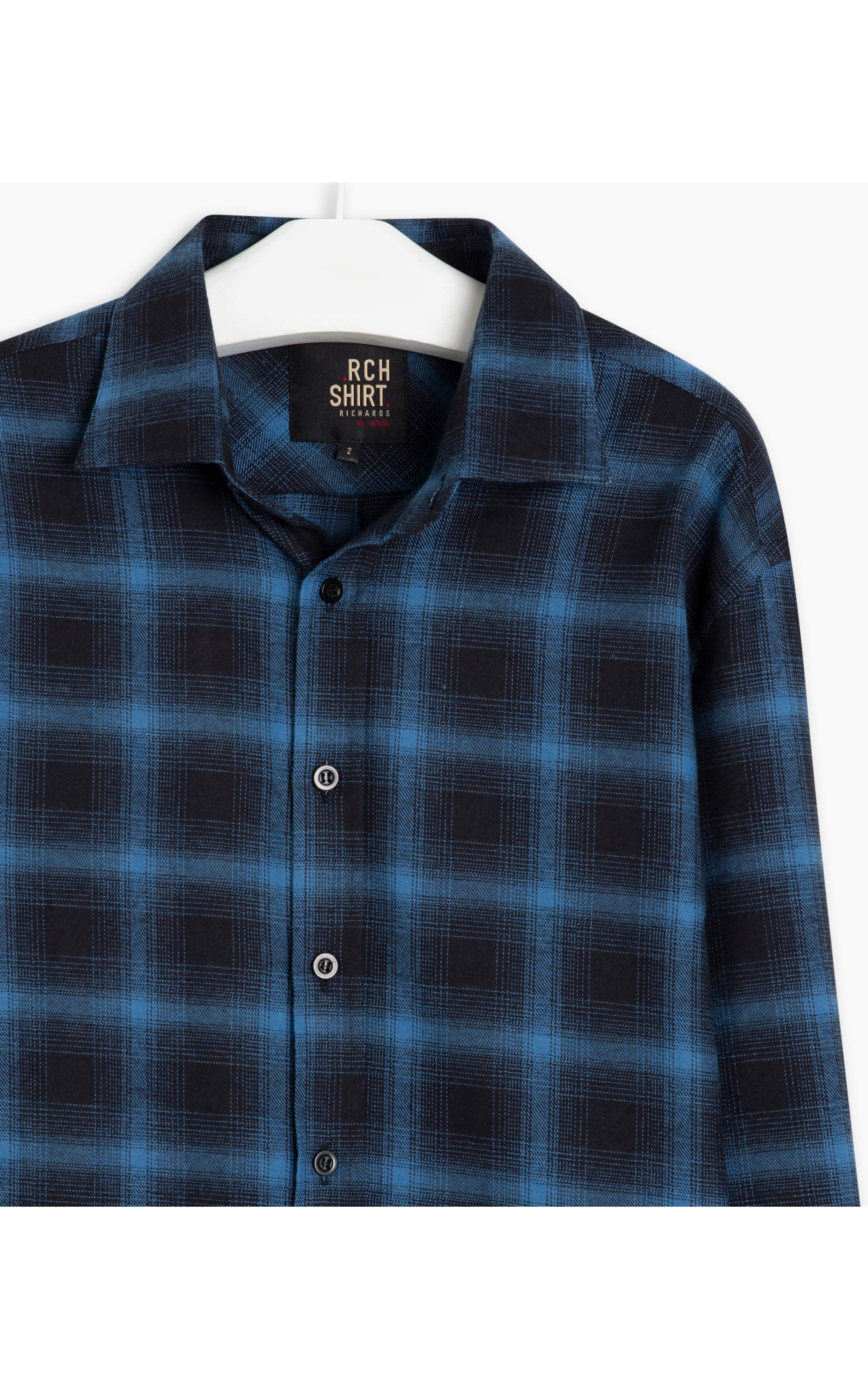 Camisa Flanela Xadrez Mauricio Ml Azul Bic