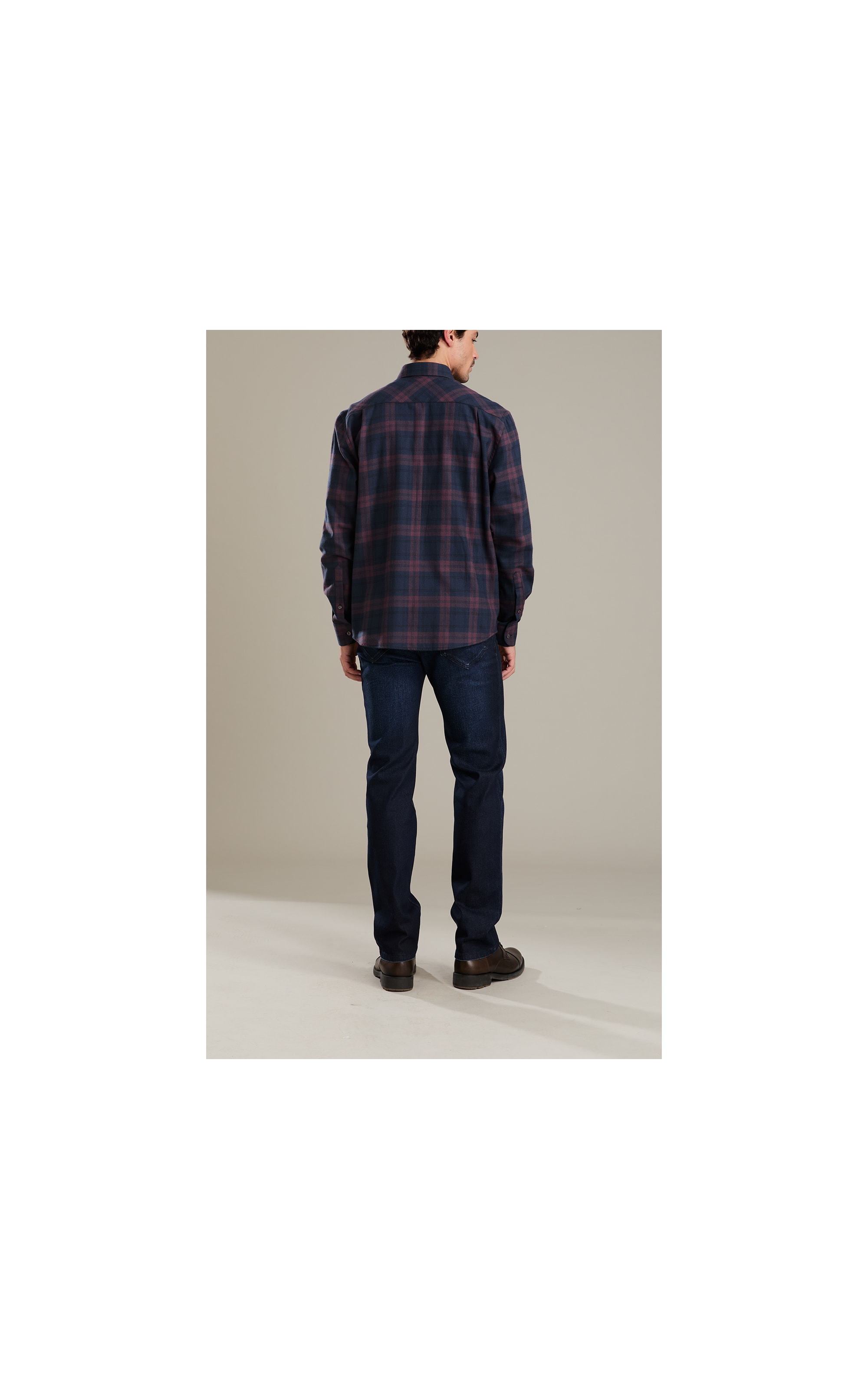 Camisa Flanela Yuri Ml Bordeaux