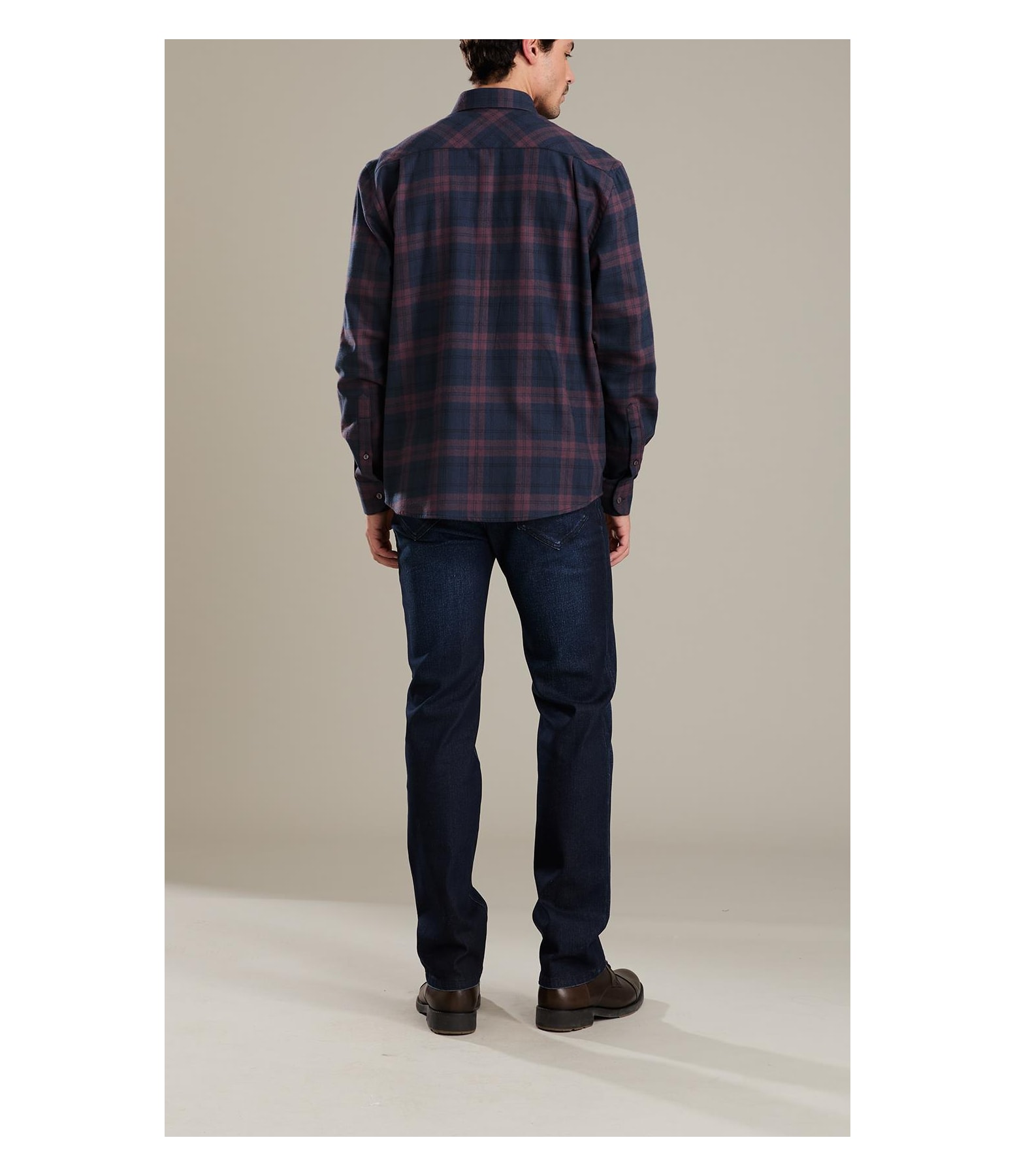 Camisa Flanela Yuri Ml Bordeaux