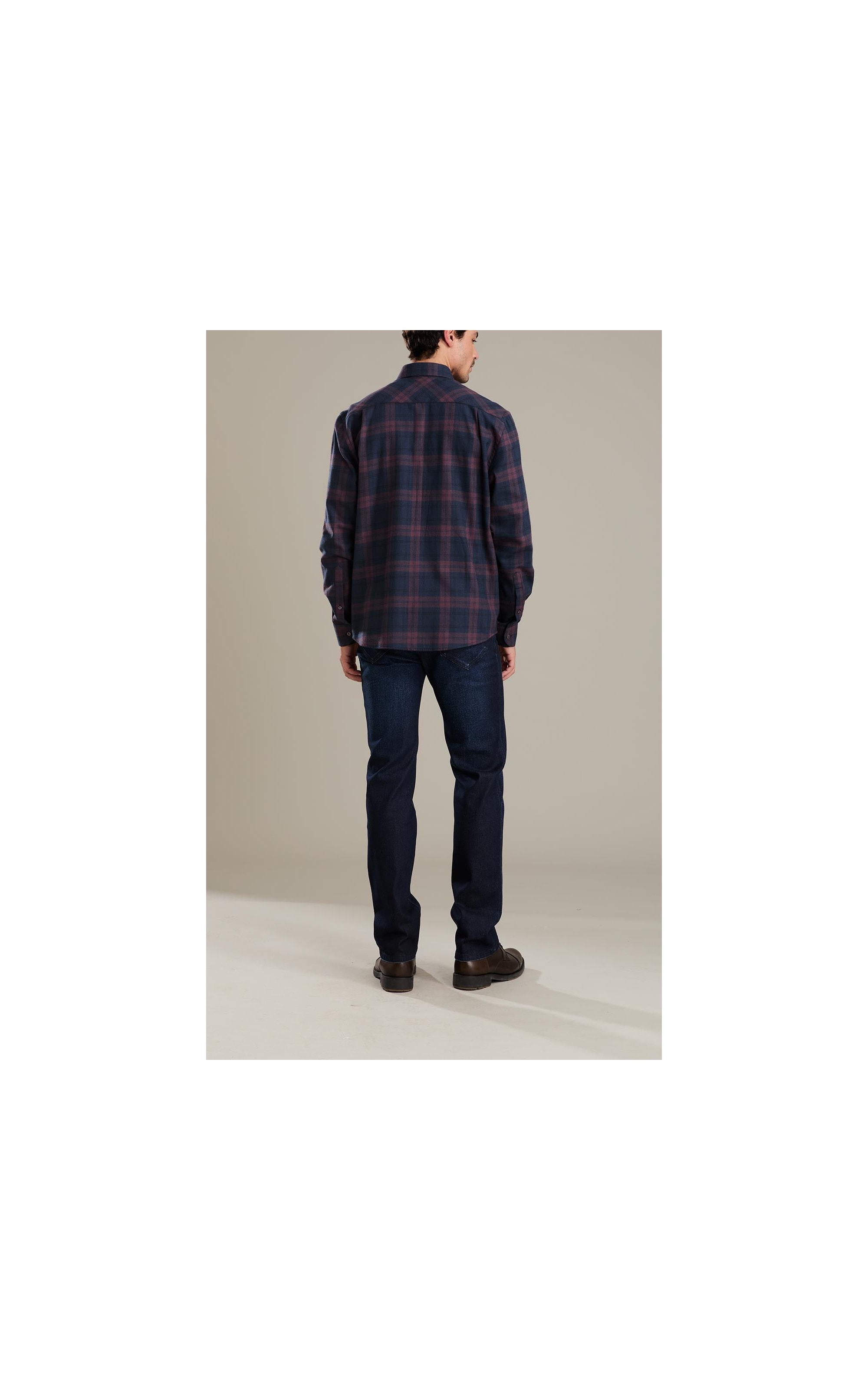 Camisa Flanela Yuri Ml Bordeaux