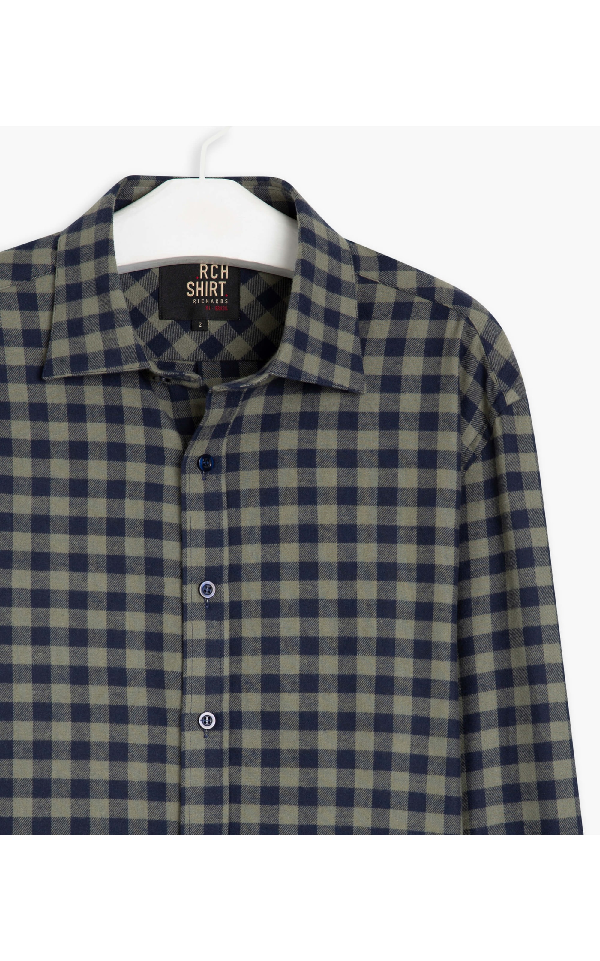 Camisa Flanelada Xadrez Ademilton Ml Verde Escuro