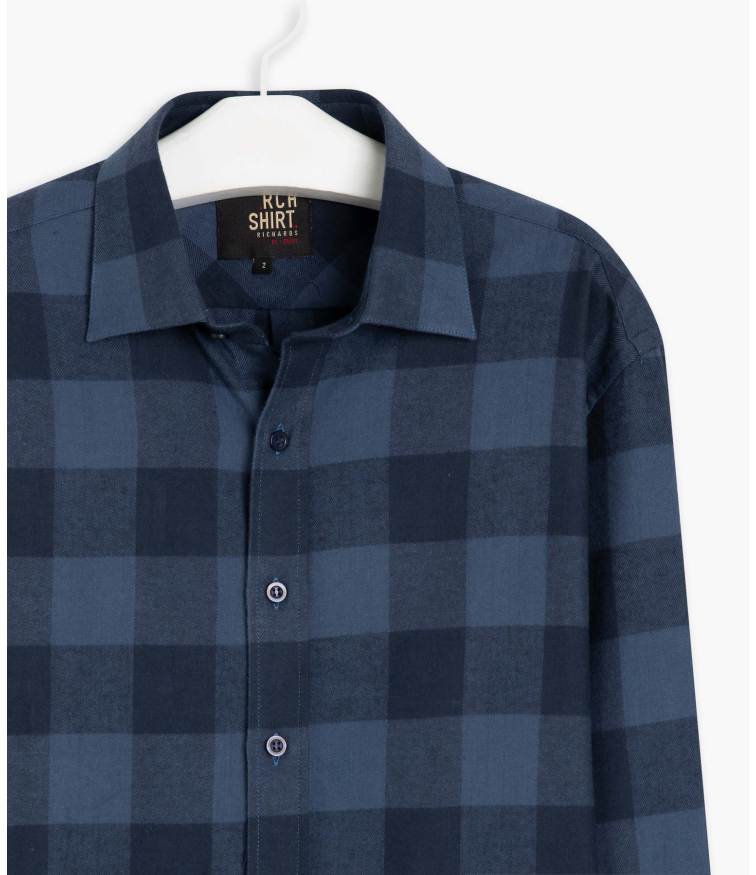 Camisa Flanelada Xadrez Ale Ml Marinho