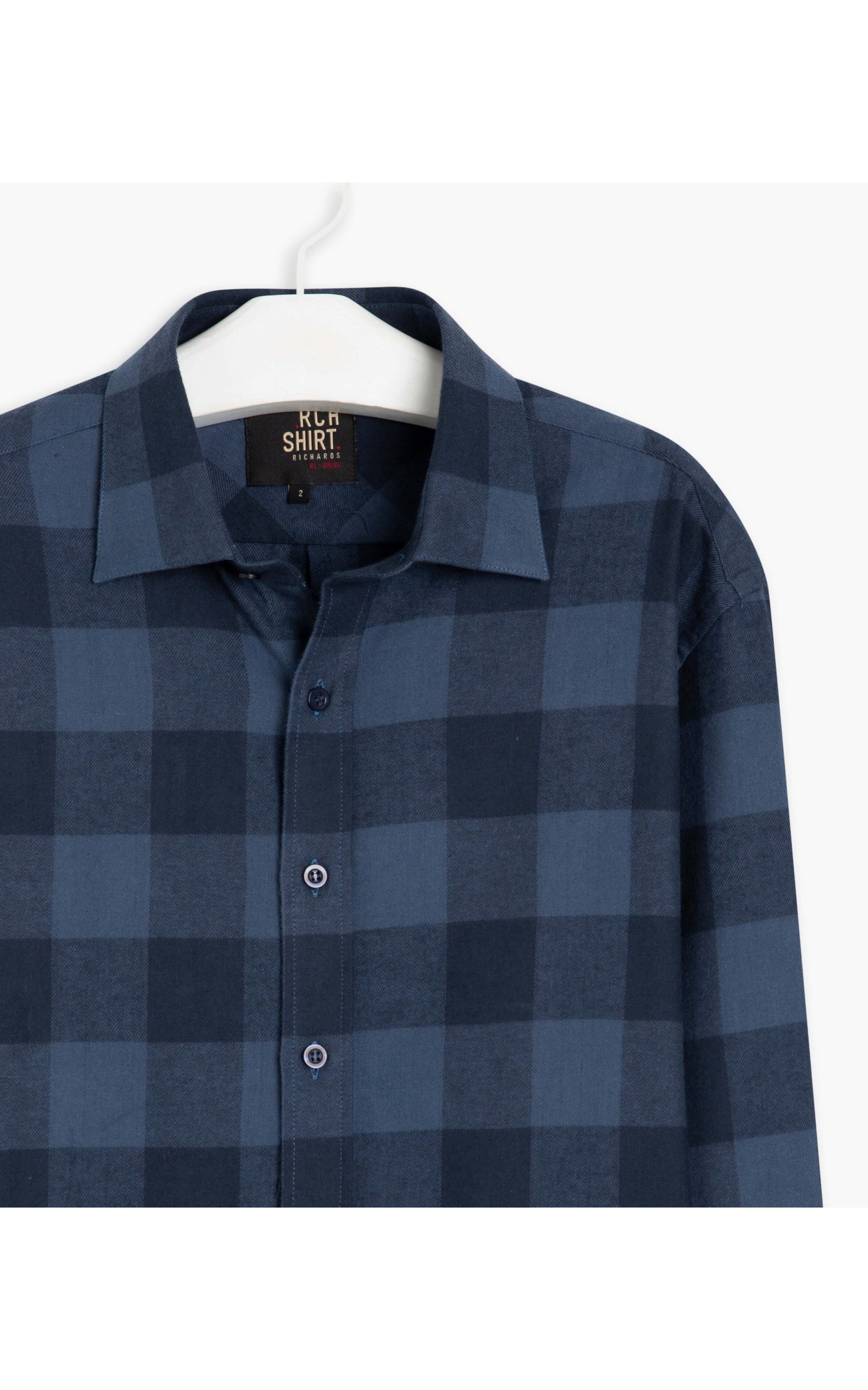 Camisa Flanelada Xadrez Ale Ml Marinho