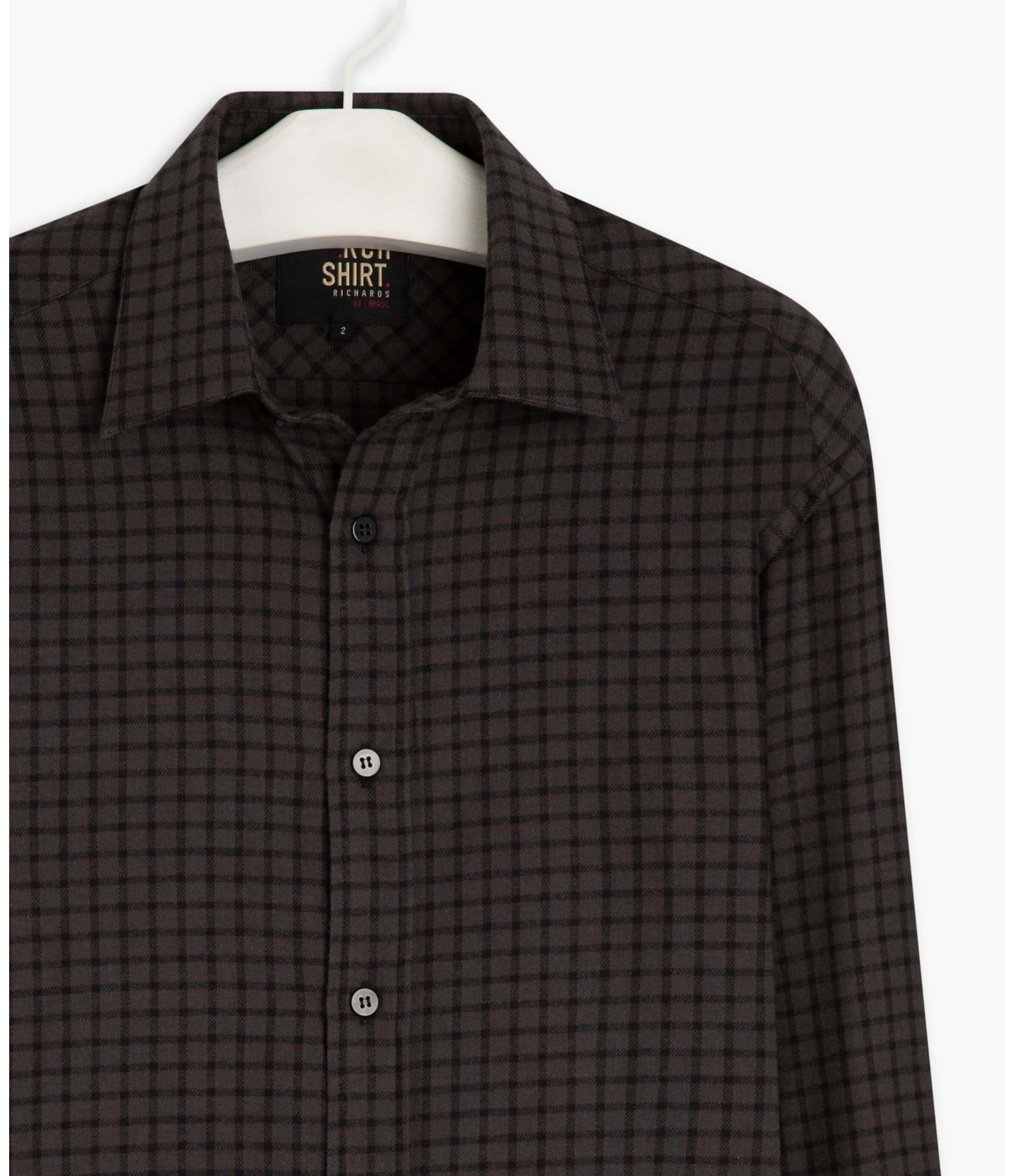 Camisa Flanelada Xadrez Tabaco