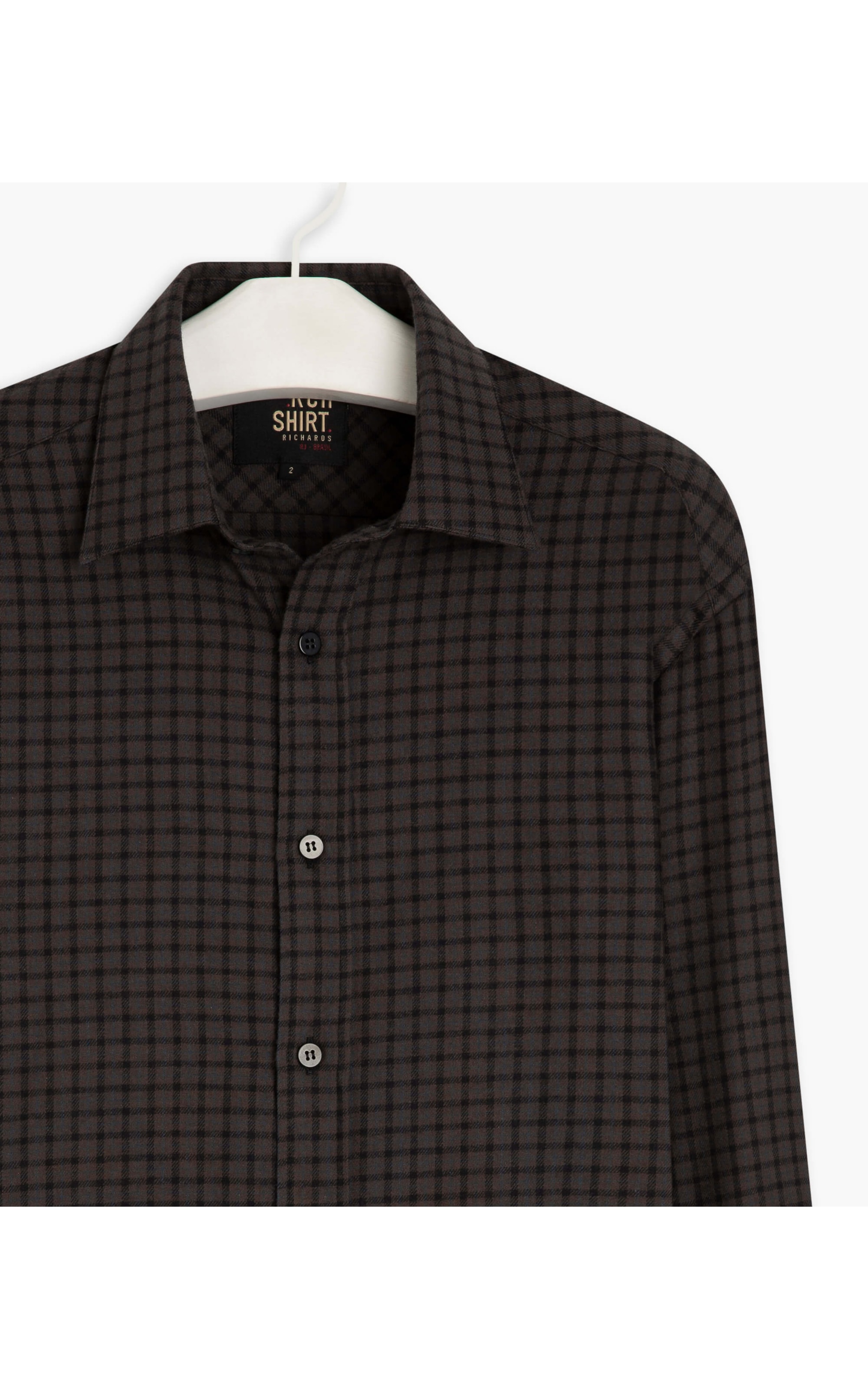 Camisa Flanelada Xadrez Tabaco