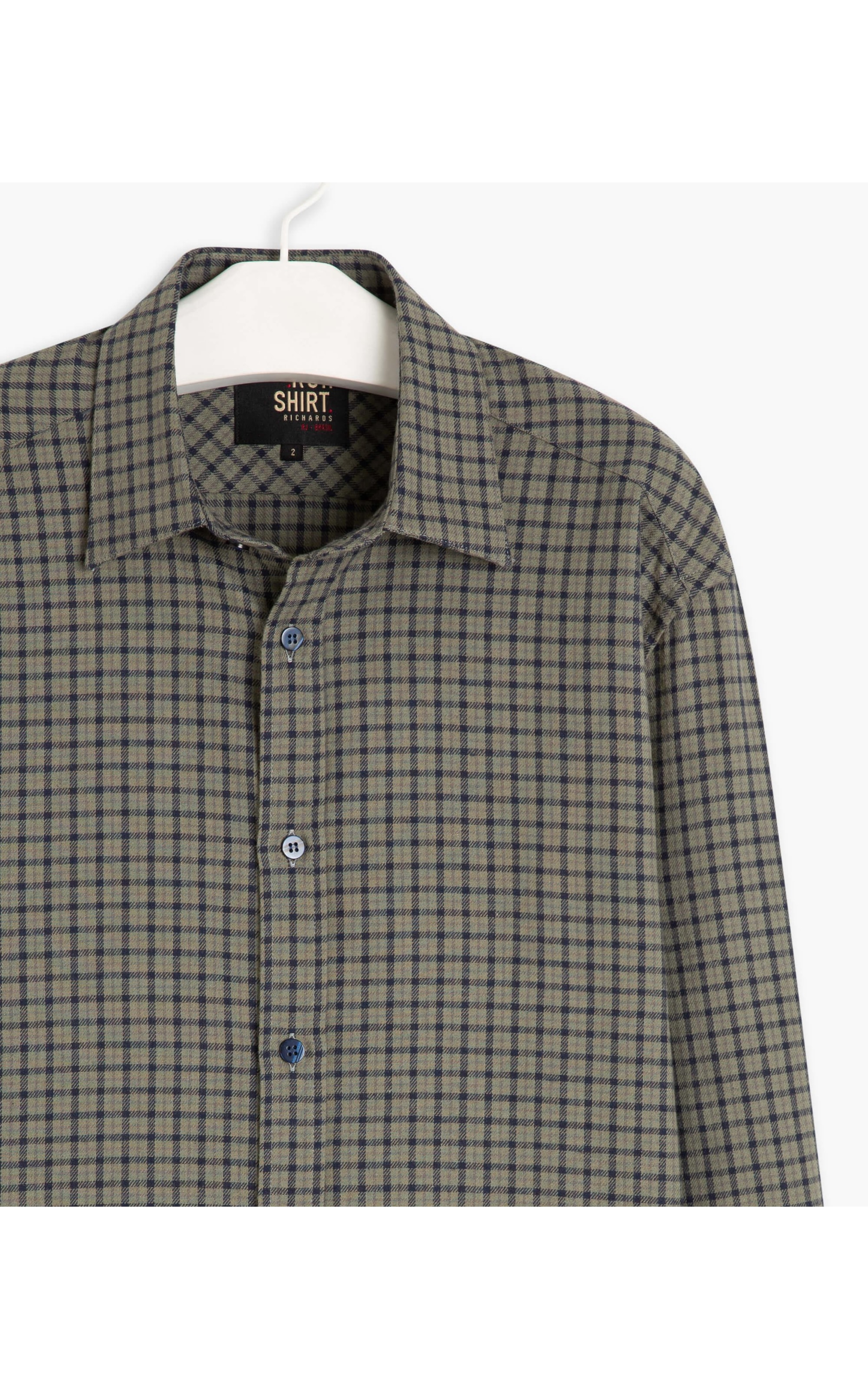 Camisa Flanelada Xadrez Verde Escuro