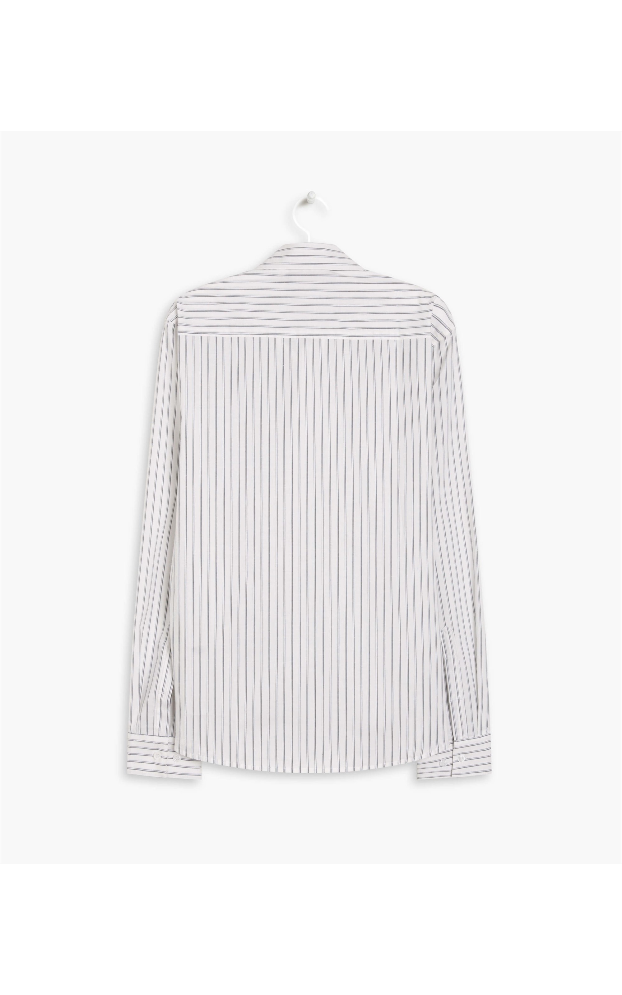 Camisa Flavio Traveller Listrada Ml Azul Bic