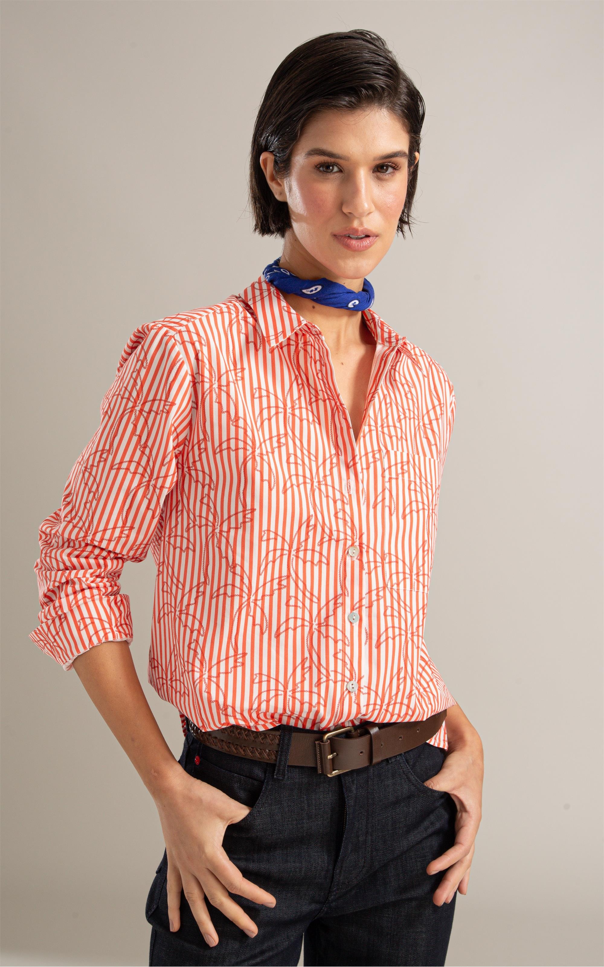 Camisa Flora Listrado Palmers Vermelho