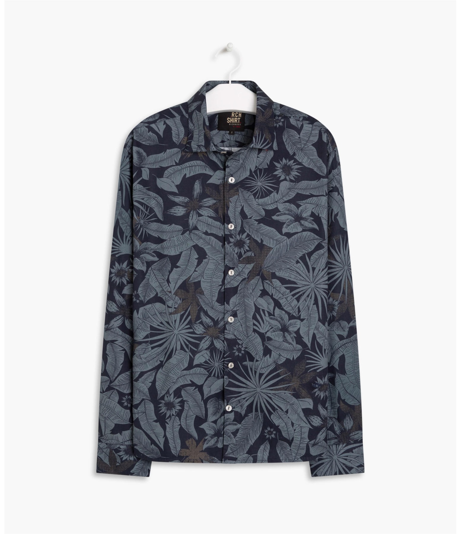 Camisa Floral Bold Estampada Ml Dark Navy