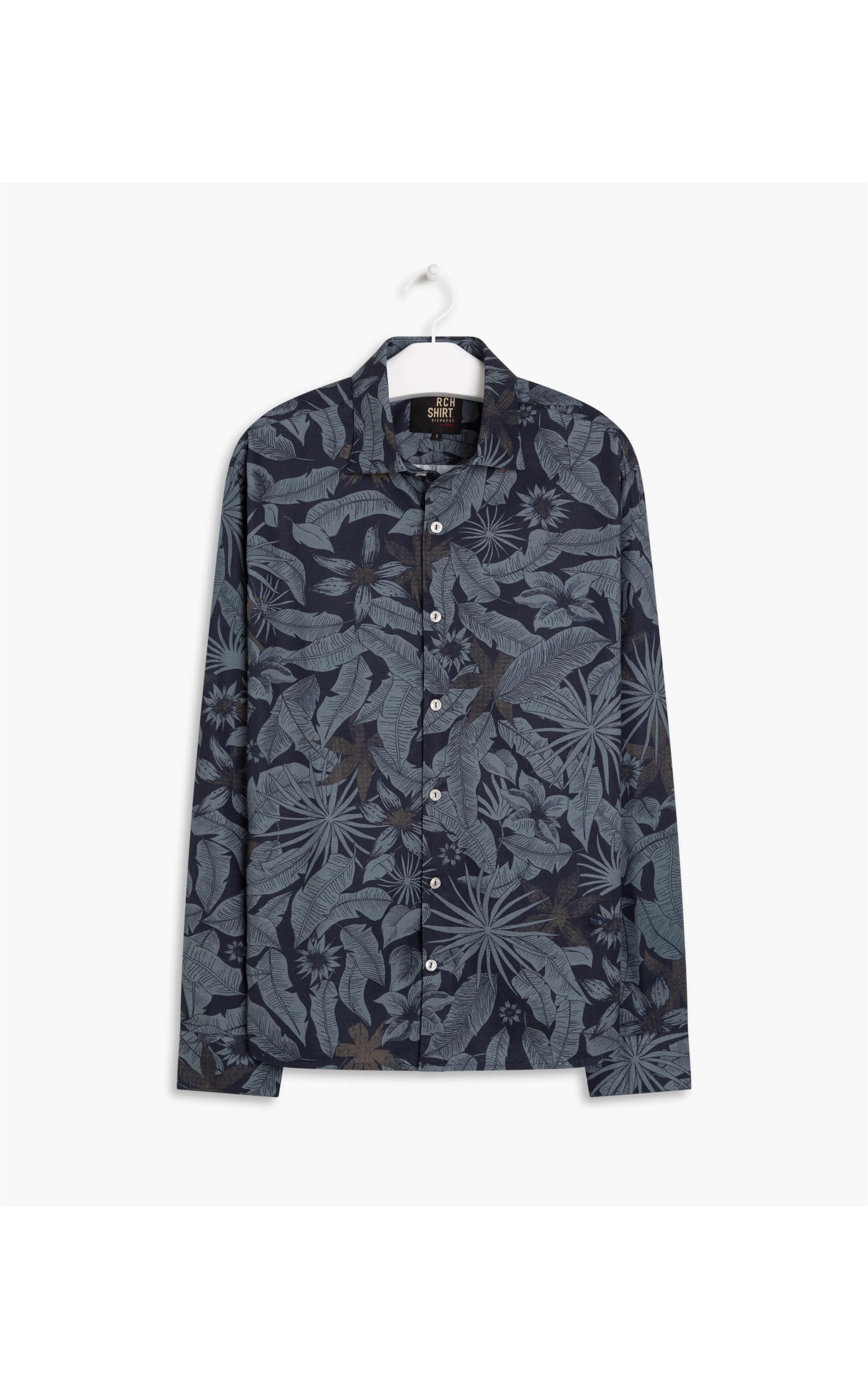 Camisa Floral Bold Estampada Ml Dark Navy