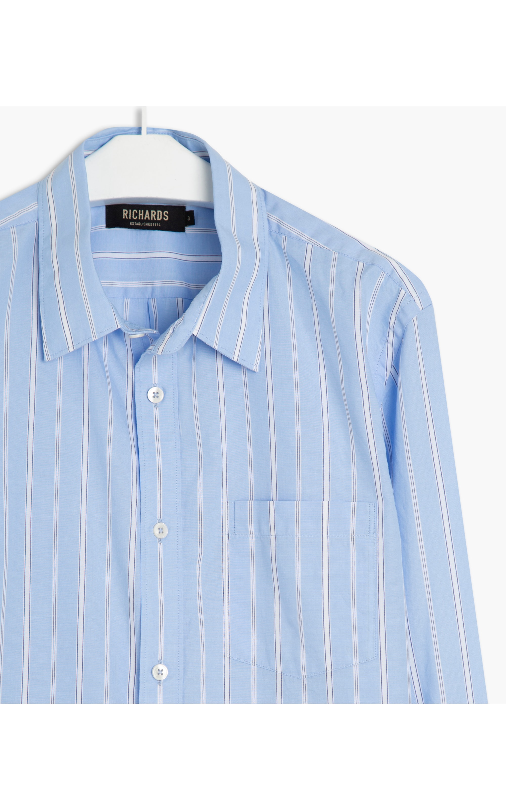 Camisa Frankfurt Listrada Ml Azul Bic