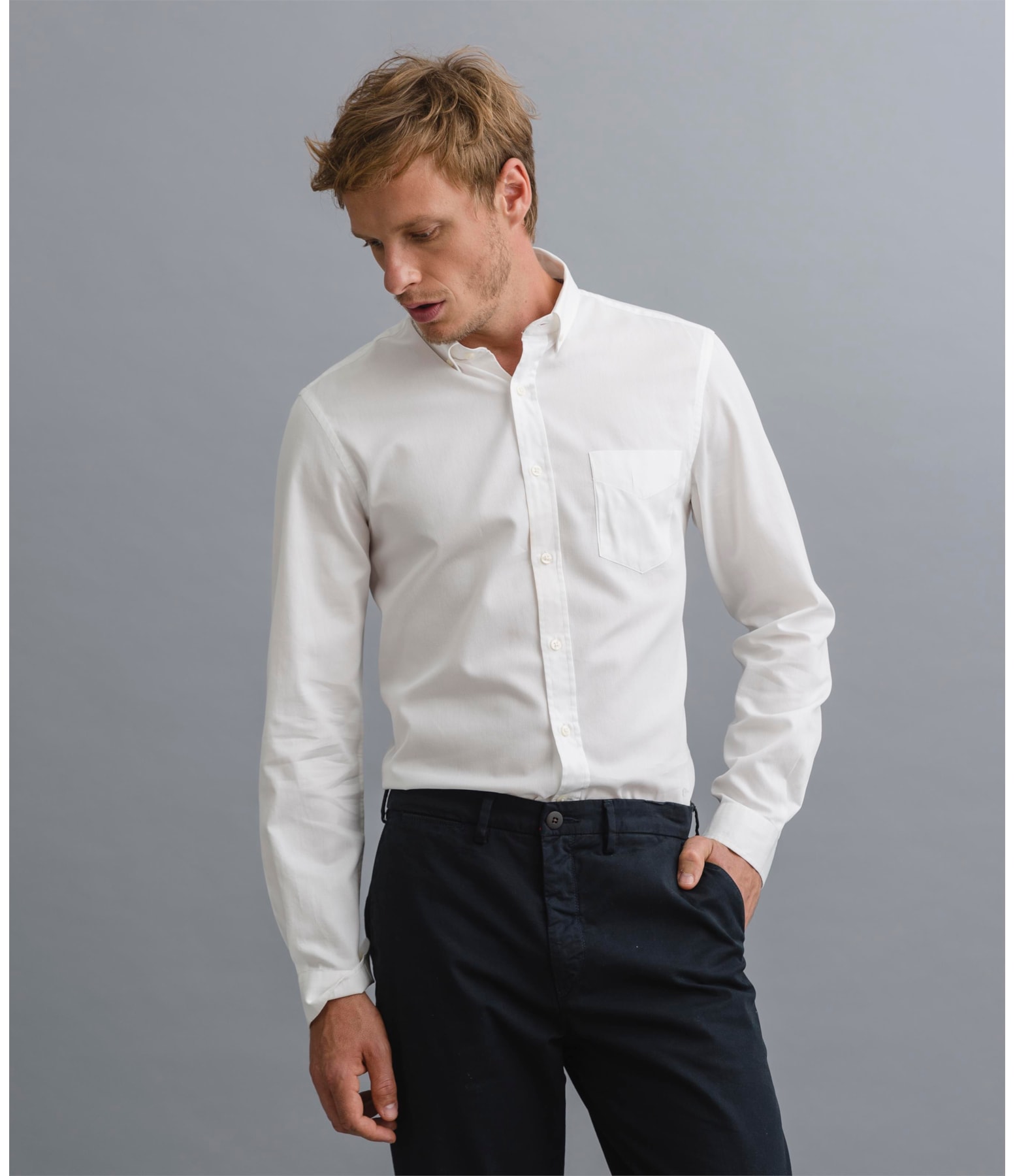 Camisa Fustao Lisa Ml Branco