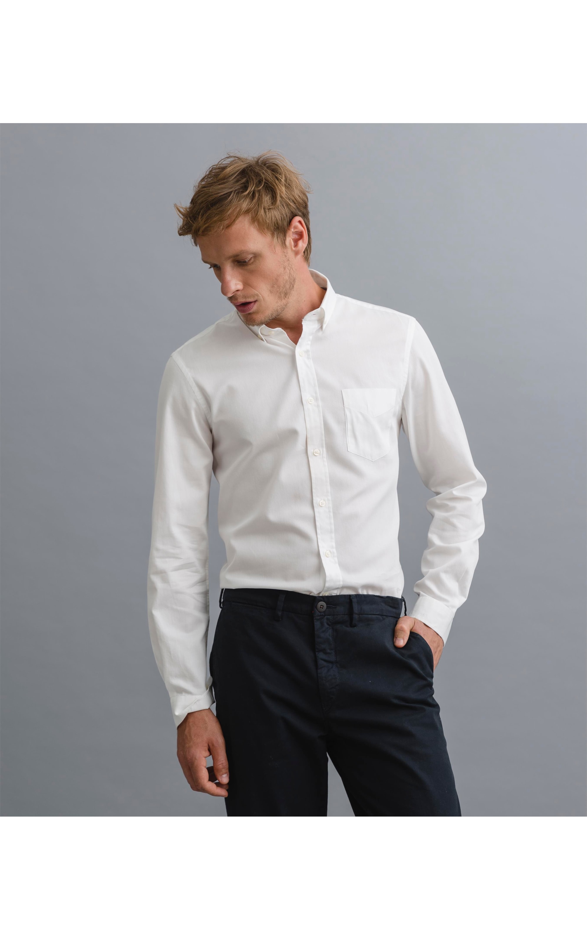 Camisa Fustao Lisa Ml Branco