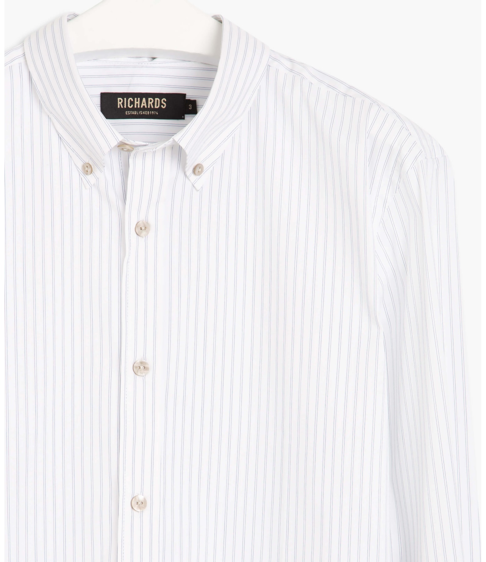 Camisa George Listrada Ml Azul Bic