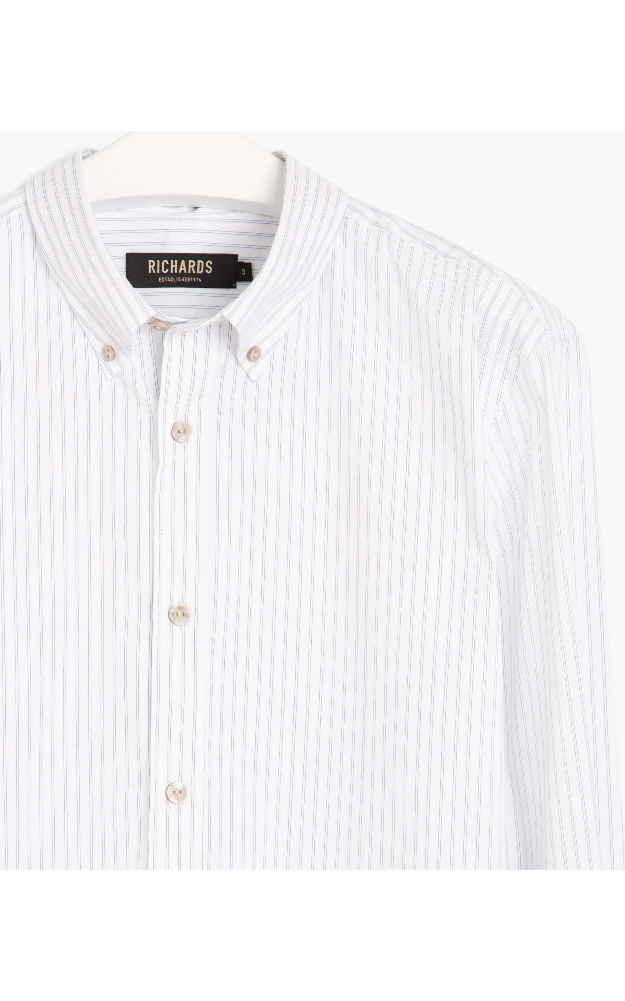 Camisa George Listrada Ml Azul Bic