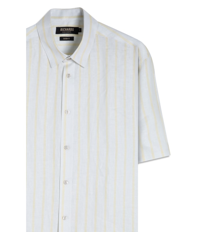 Camisa Grimaud Linho Blend Amarelo Claro
