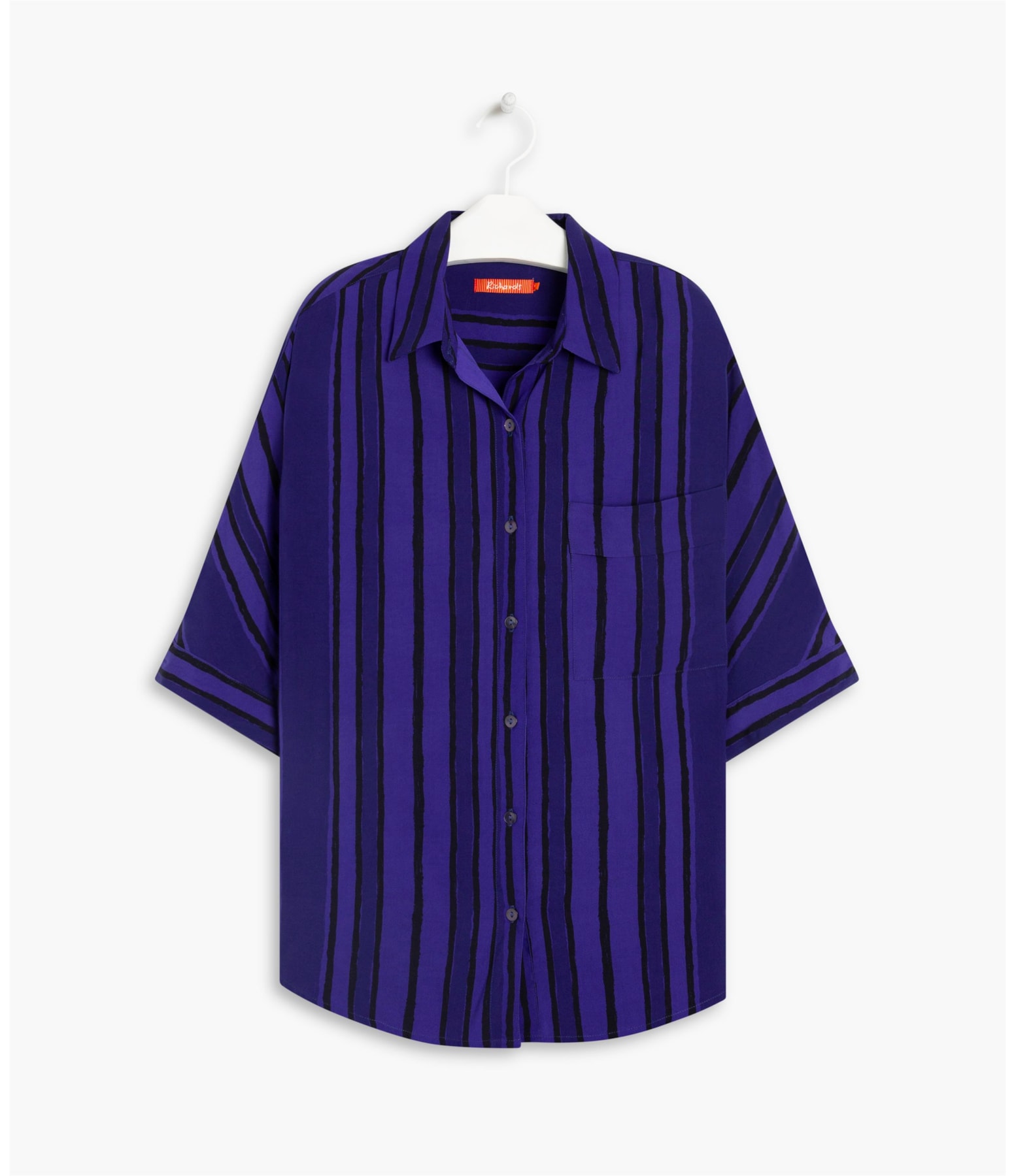 Camisa Hayley Viscose Est Bold Stripes Royal