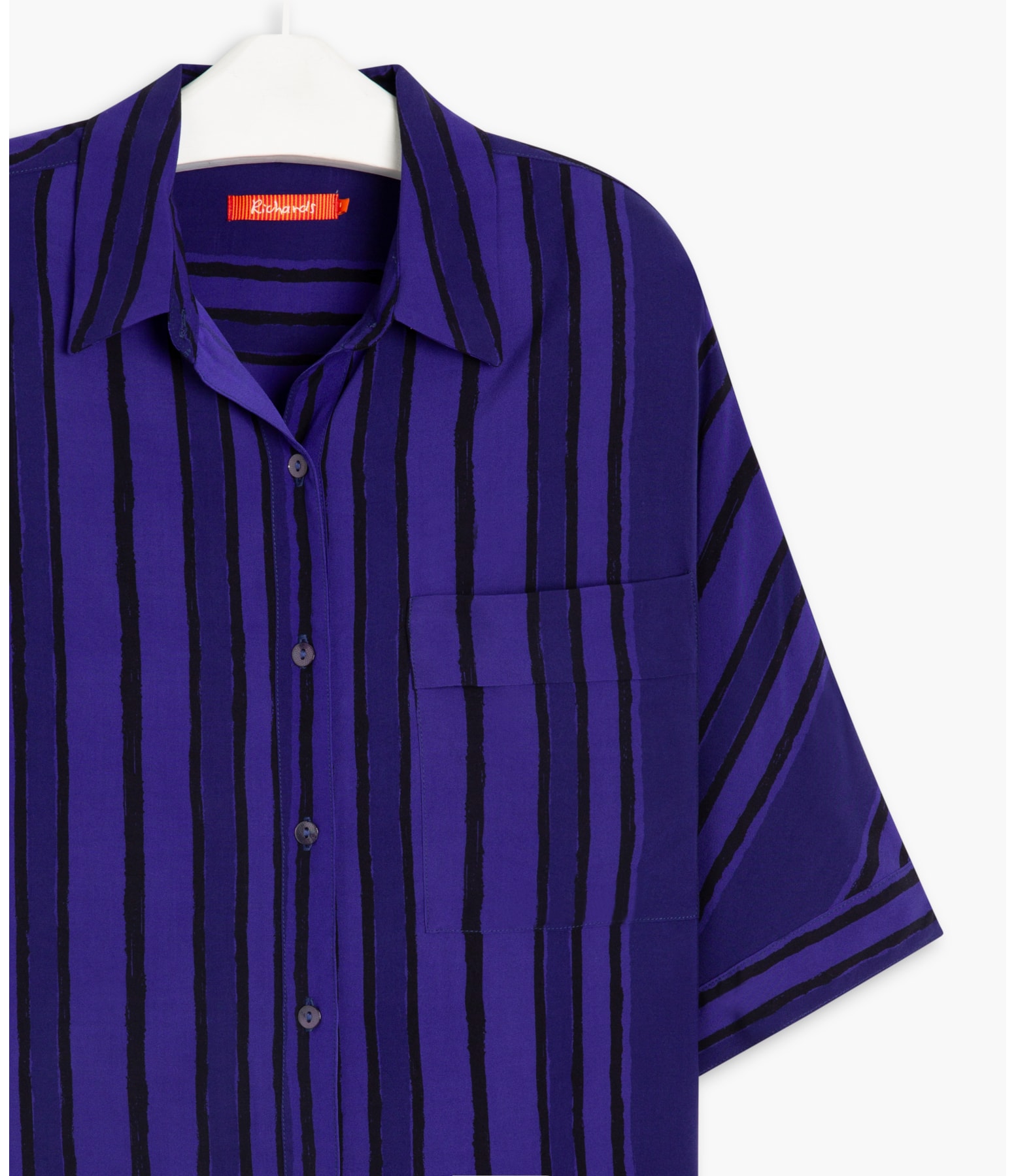 Camisa Hayley Viscose Est Bold Stripes Royal
