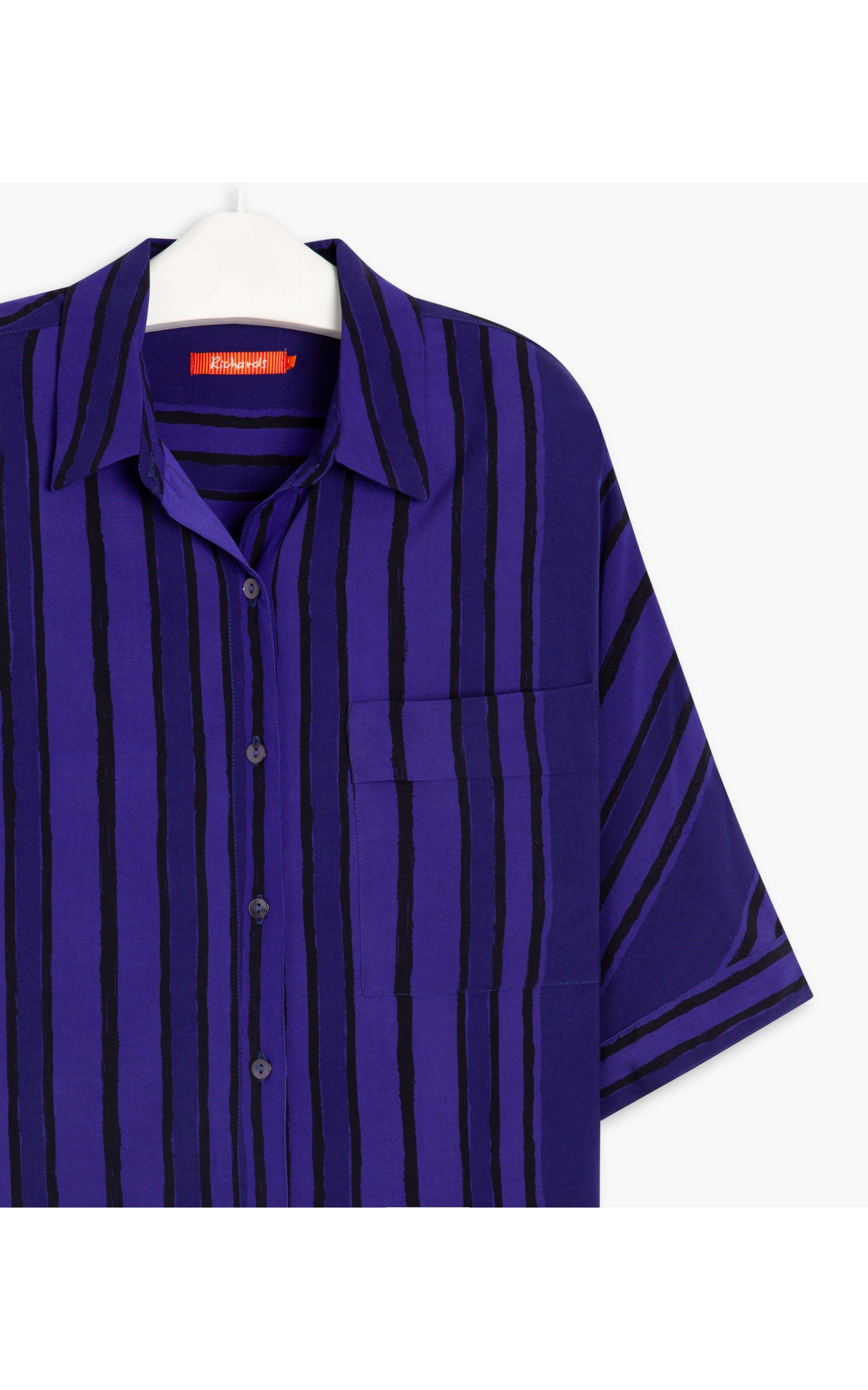 Camisa Hayley Viscose Est Bold Stripes Royal