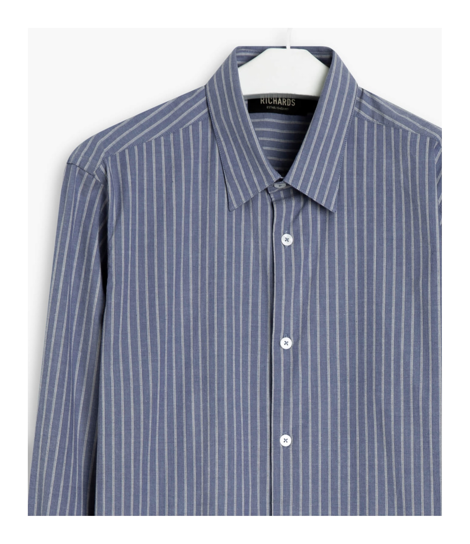 Camisa Heitor Listrada Ml Azul Bic