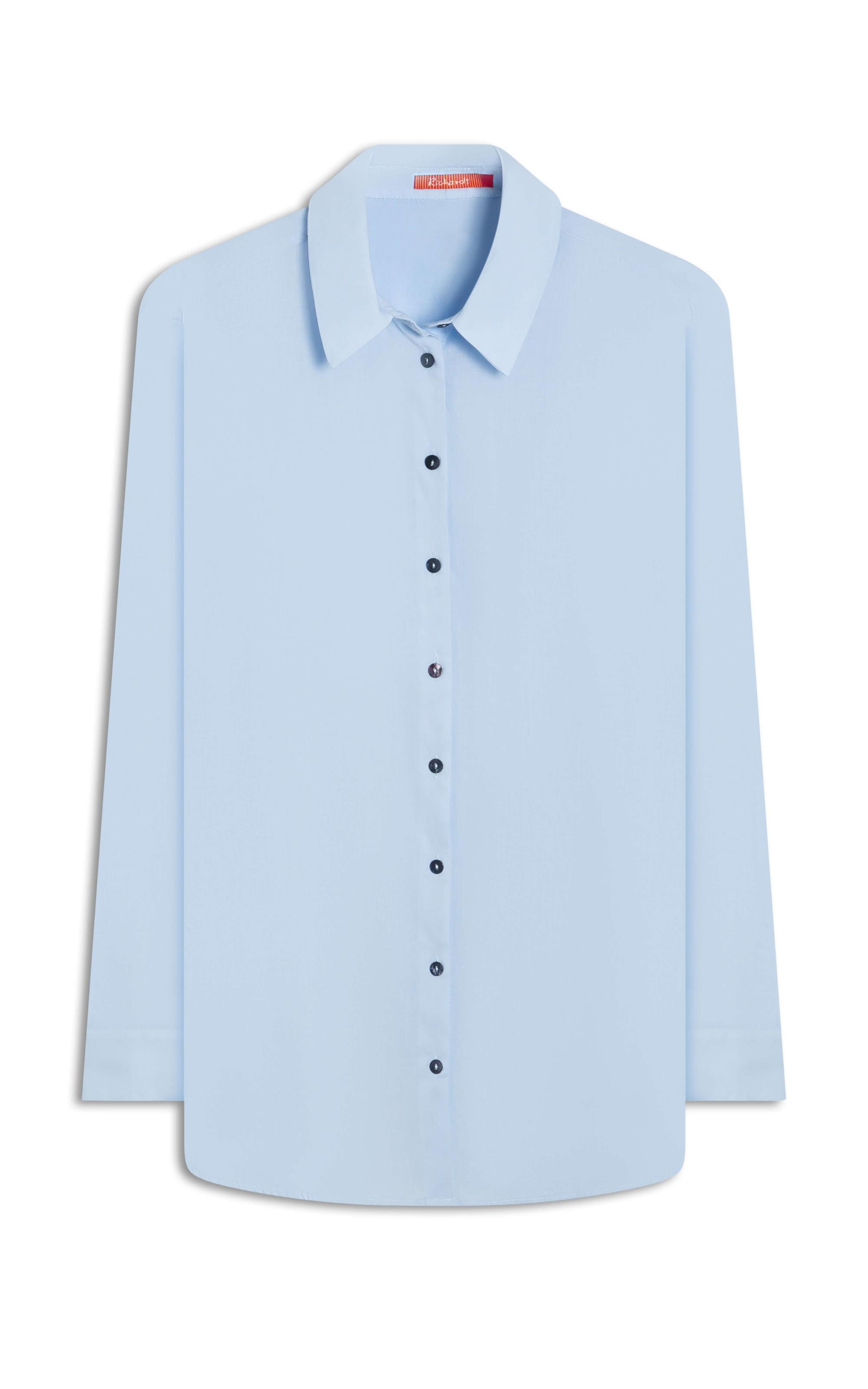 Camisa Heras Voil de Algodão Azul Claro